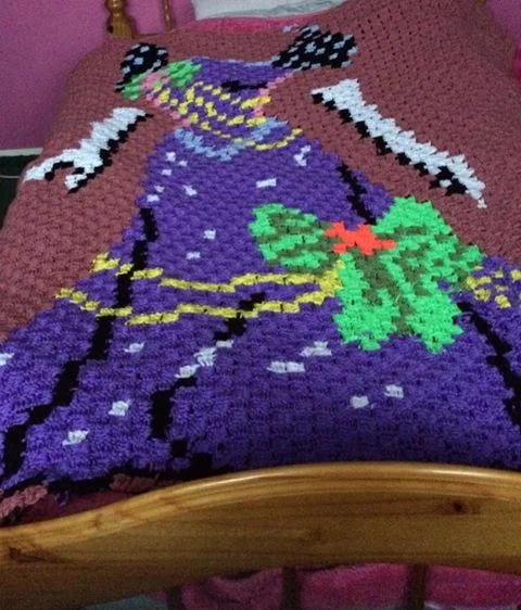 Victorian Dress Afghan, C2C Crochet Pattern, Written Row by Row, Color Counts, Instant Download, C2C Graph, C2C Pattern, c2c graphgan pattern, Corner to Corner, Graphgan, Crochet Pattern