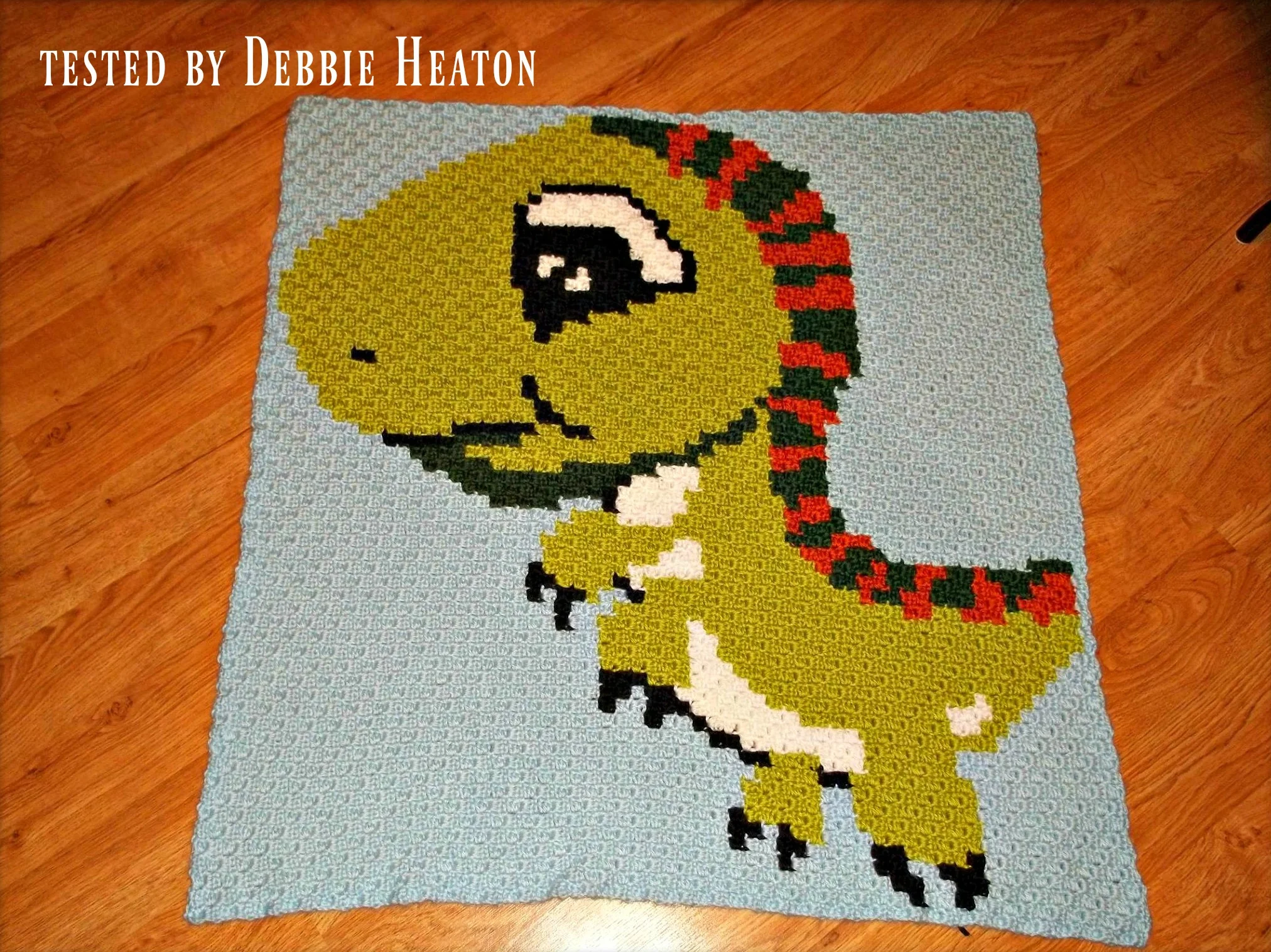 T Rex Baby Afghan, C2C Crochet Pattern, Written Row by Row, Color Counts, Instant Download, C2C Graph, C2C Pattern, c2c graphgan pattern, Corner to Corner, Graphgan, Crochet Pattern