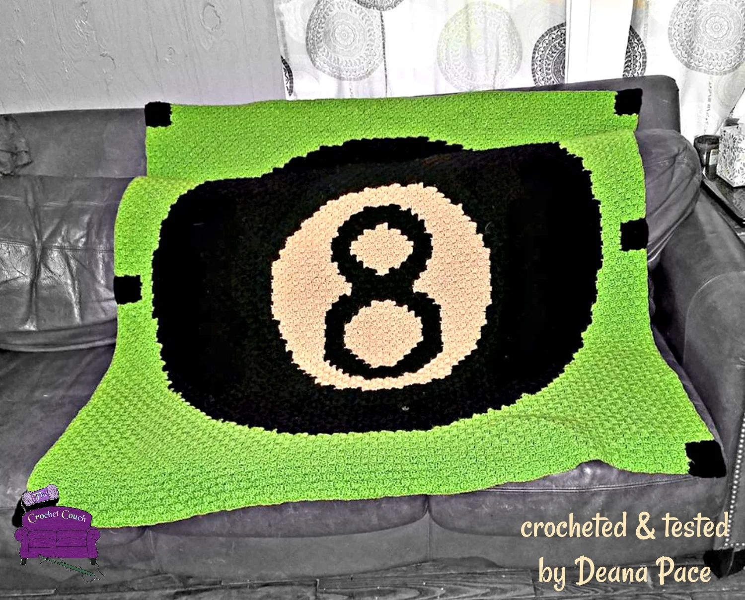 Eight Ball Afghan, C2C Crochet Pattern