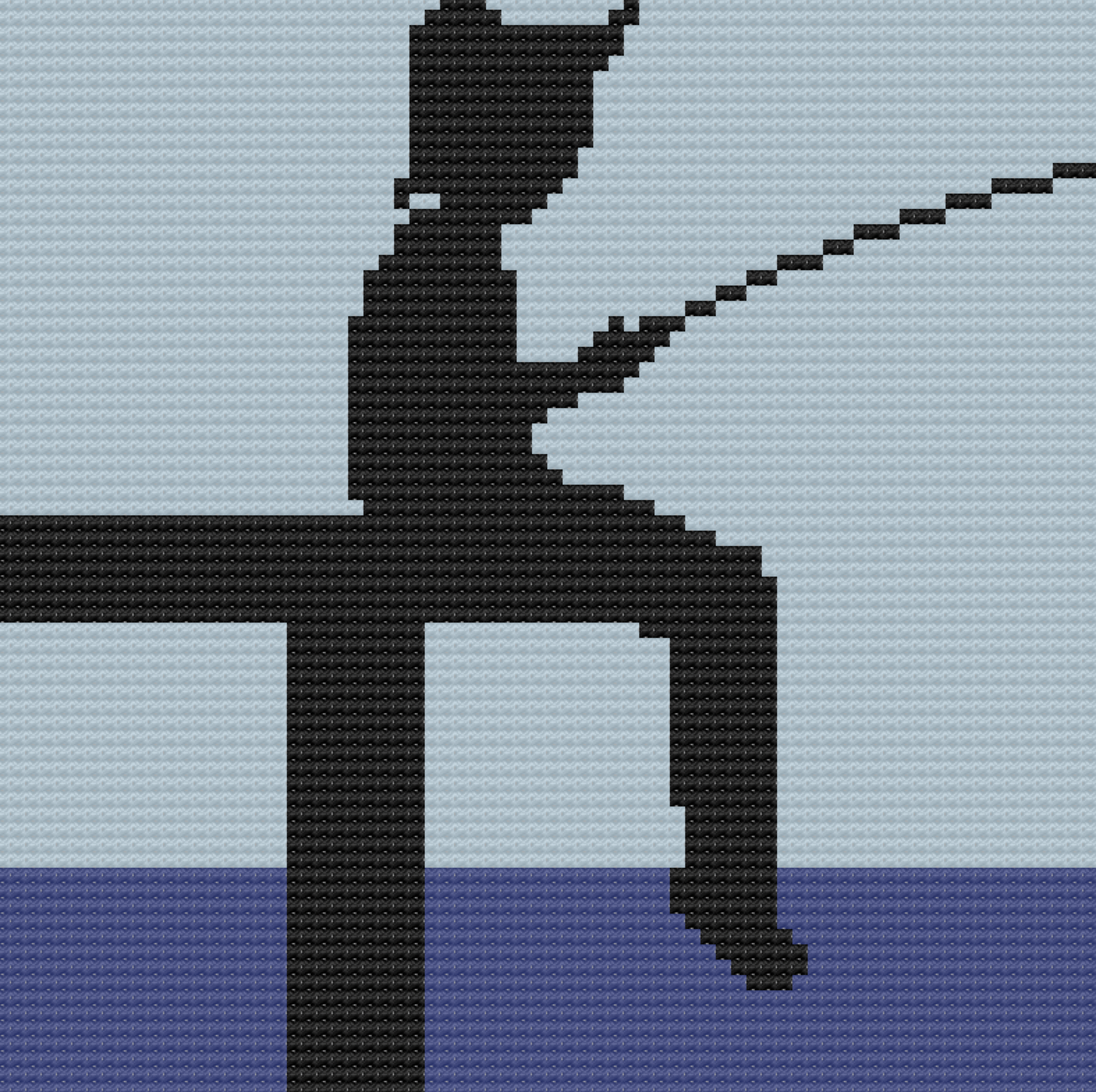 Boy Fishing on Dock Afghan, C2C Crochet Pattern, Written Row by Row, Color Counts, Instant Download, C2C Graph, C2C Pattern, c2c graphgan pattern, Corner to Corner, Graphgan, Crochet Pattern
