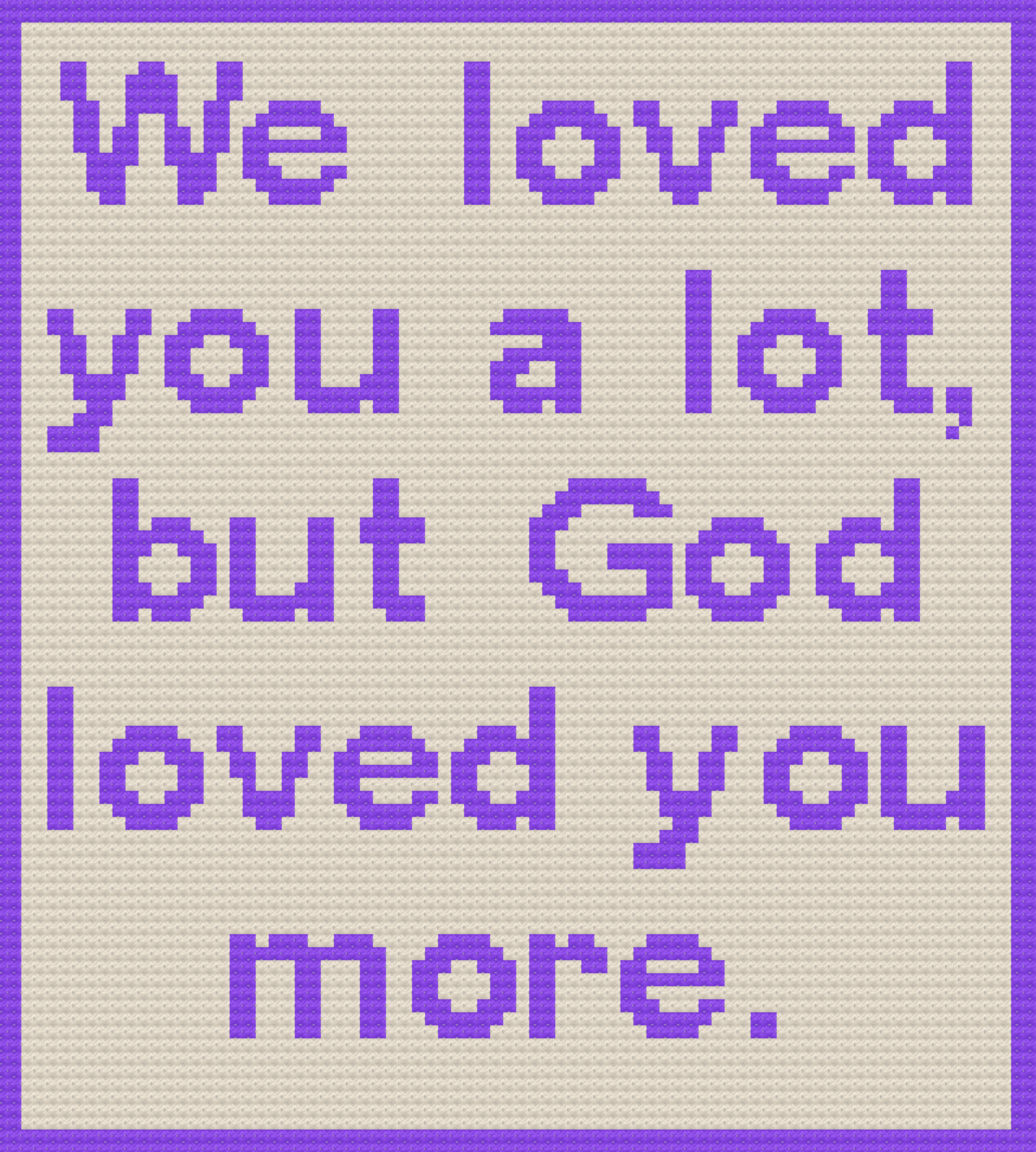 God Loved You More Afghan, C2C Crochet Pattern, Written Row by Row, Color Counts, Instant Download, C2C Graph, C2C Pattern, C2C Graphgan Pattern, Corner to Corner, Graphgan, Crochet Pattern