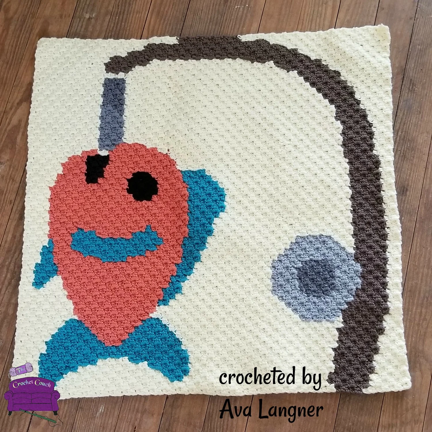 Baby Going Fishing Afghan, C2C Crochet Pattern, Written Row by Row, Color Counts, Instant Download, C2C Graph, C2C Pattern, C2C Graphgan Pattern, Corner to Corner, Graphgan, Crochet Pattern