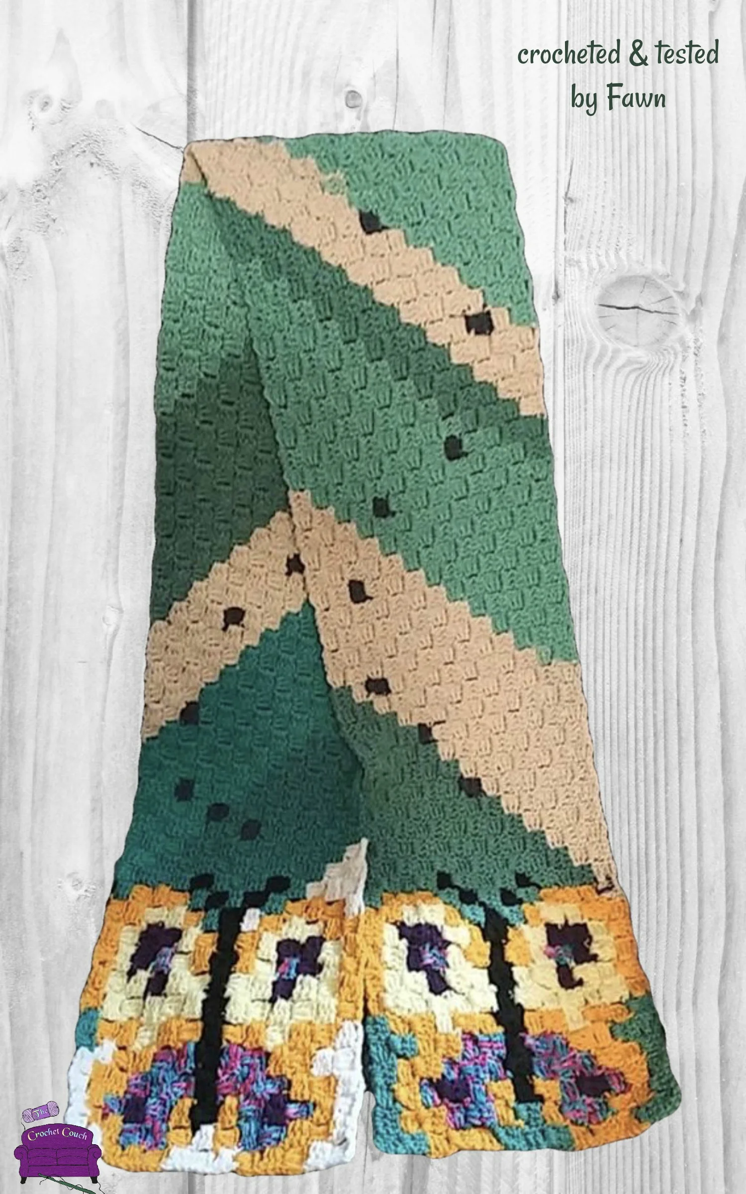 Butterfly Scarf, C2C Crochet Pattern