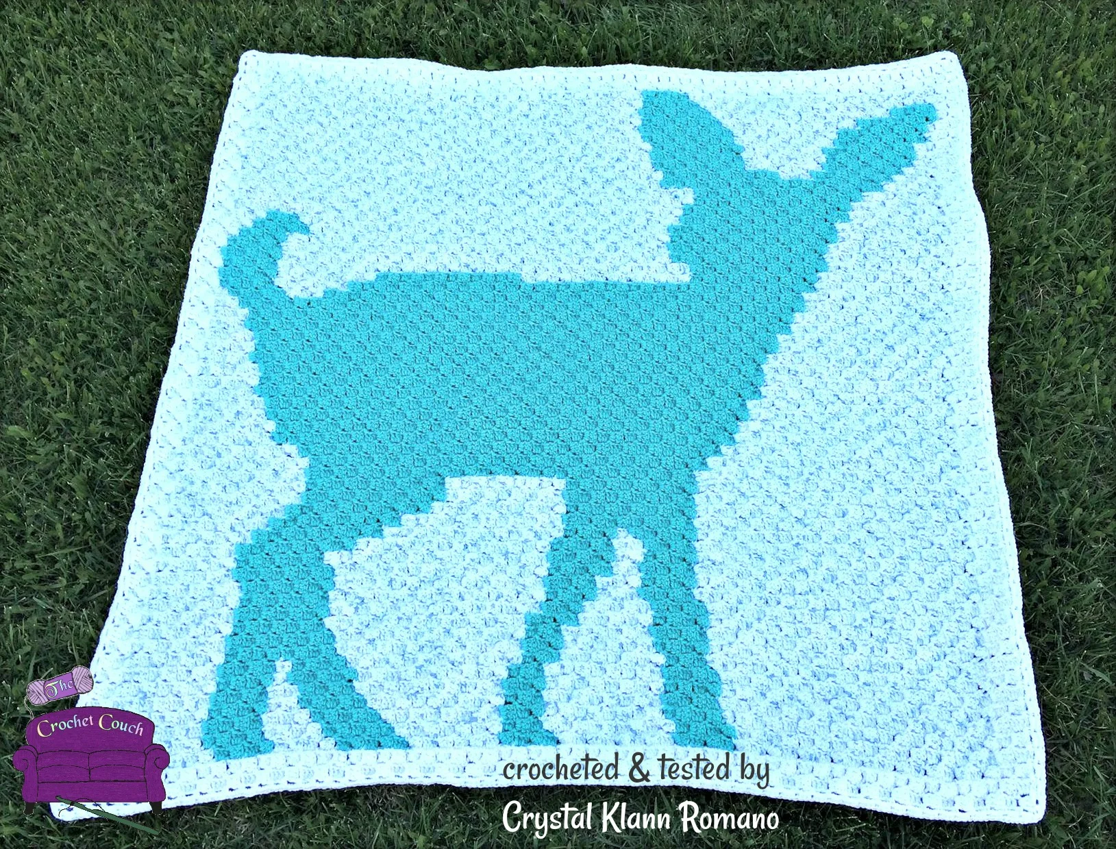 Fawn Silhouette Baby Afghan, C2C Crochet Pattern