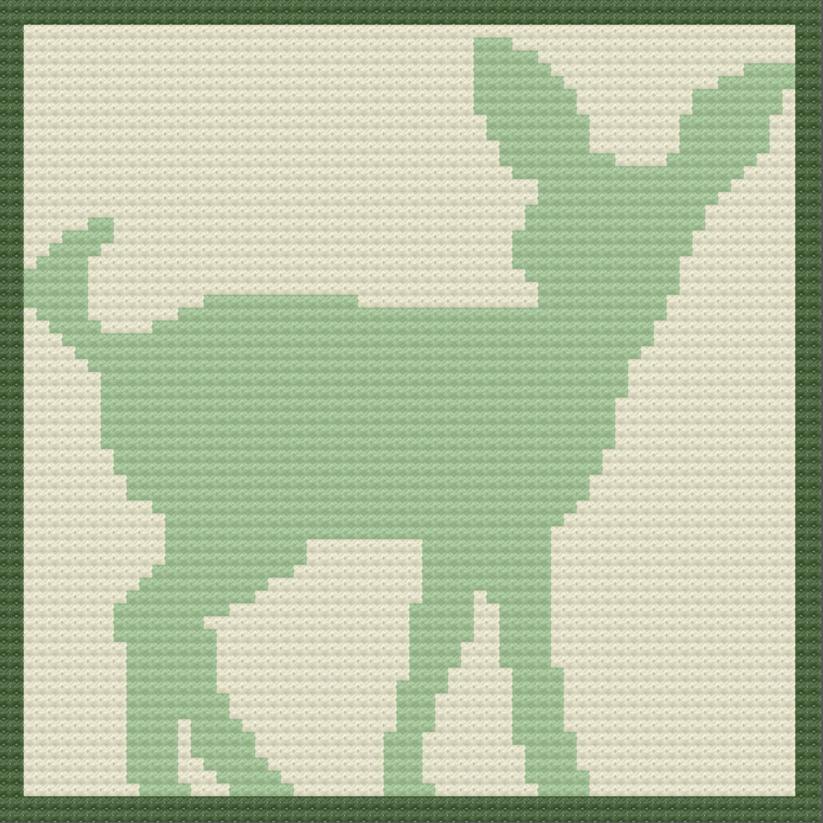 Fawn Silhouette Baby Afghan, C2C Crochet Pattern