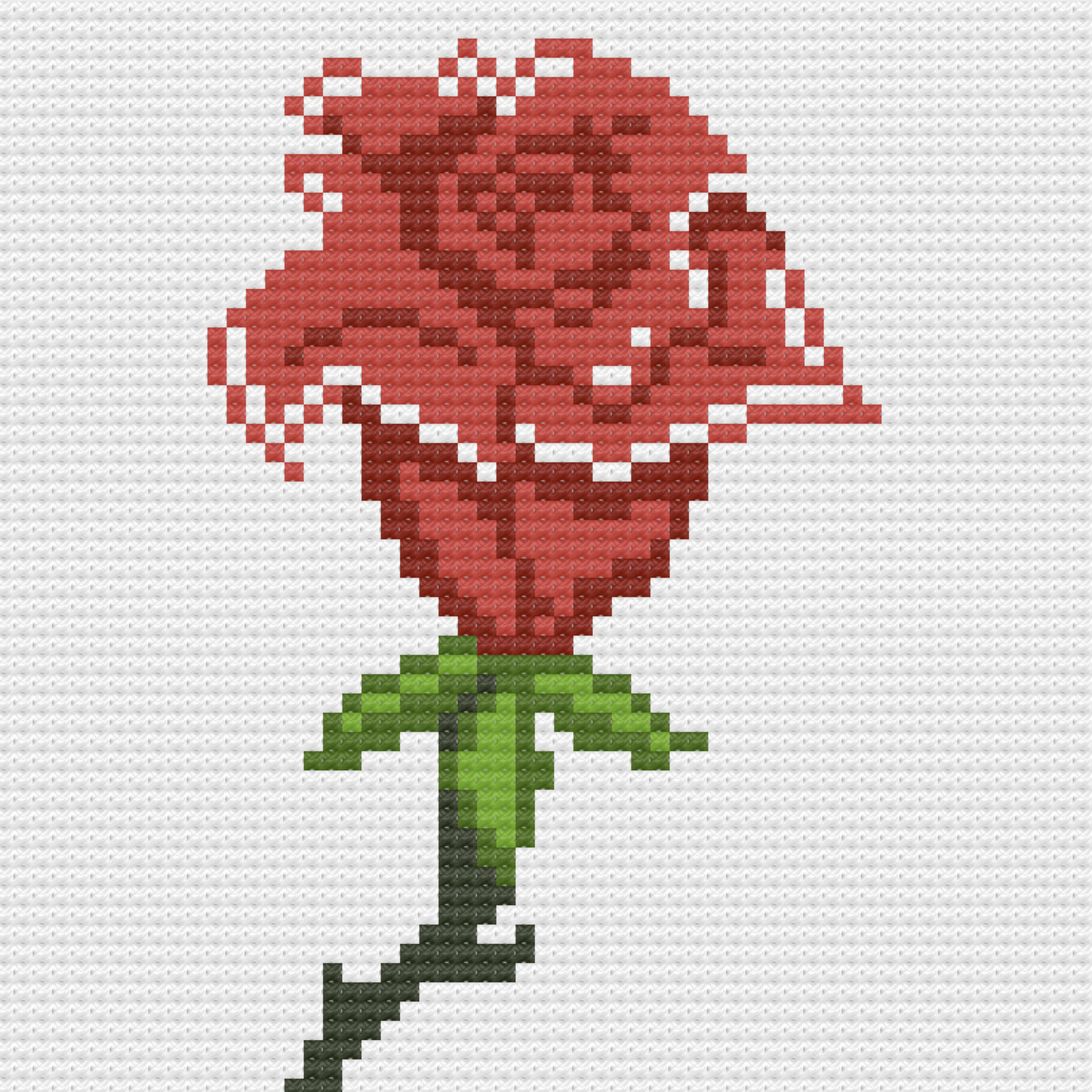 Single Rose Throw, C2C Crochet Pattern