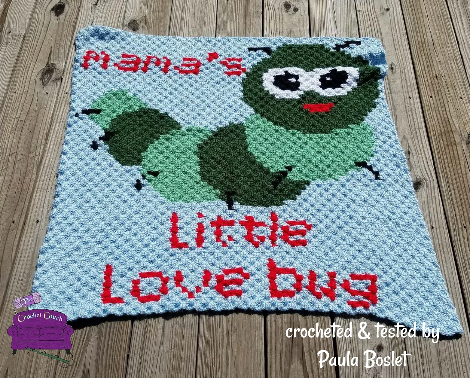 Mamas Little Love Bug Afghan, C2C Crochet Pattern