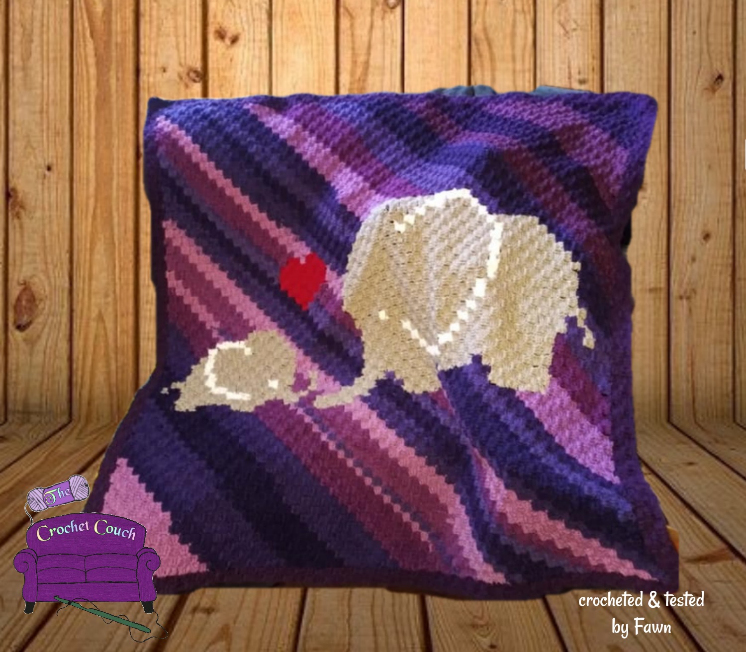 Elephant Mommy and Baby Afghan, C2C Crochet Pattern