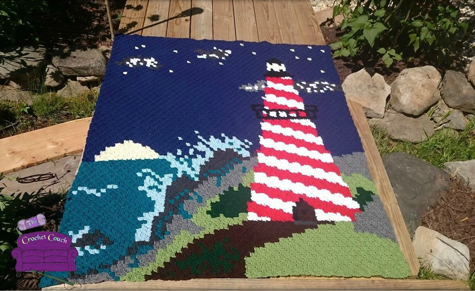 Lighthouse Afghan, C2C Crochet Pattern