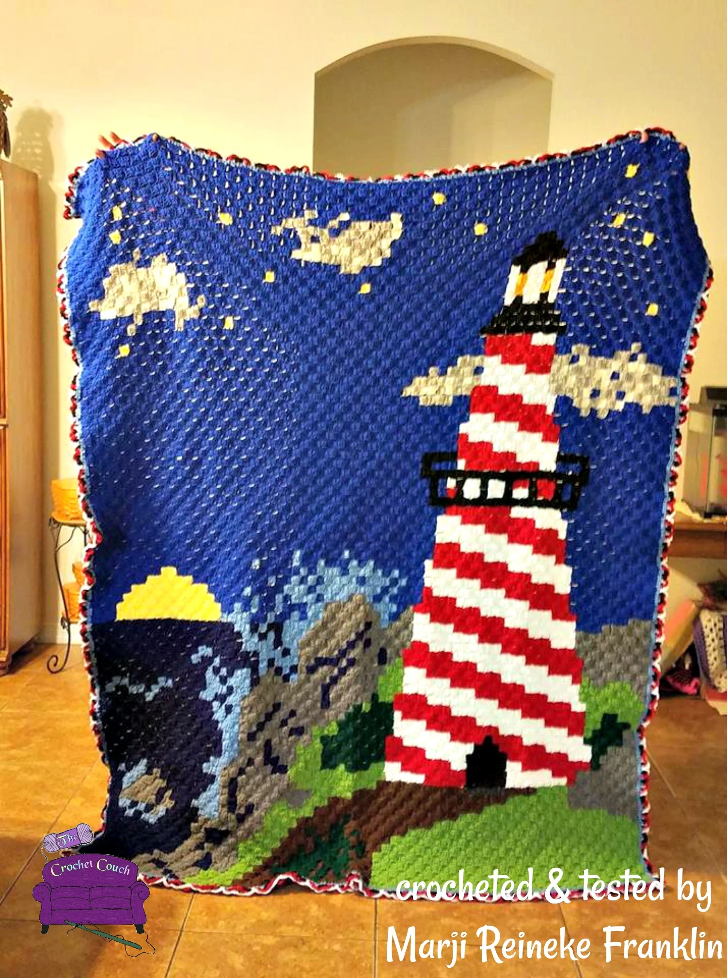 Lighthouse Afghan, C2C Crochet Pattern