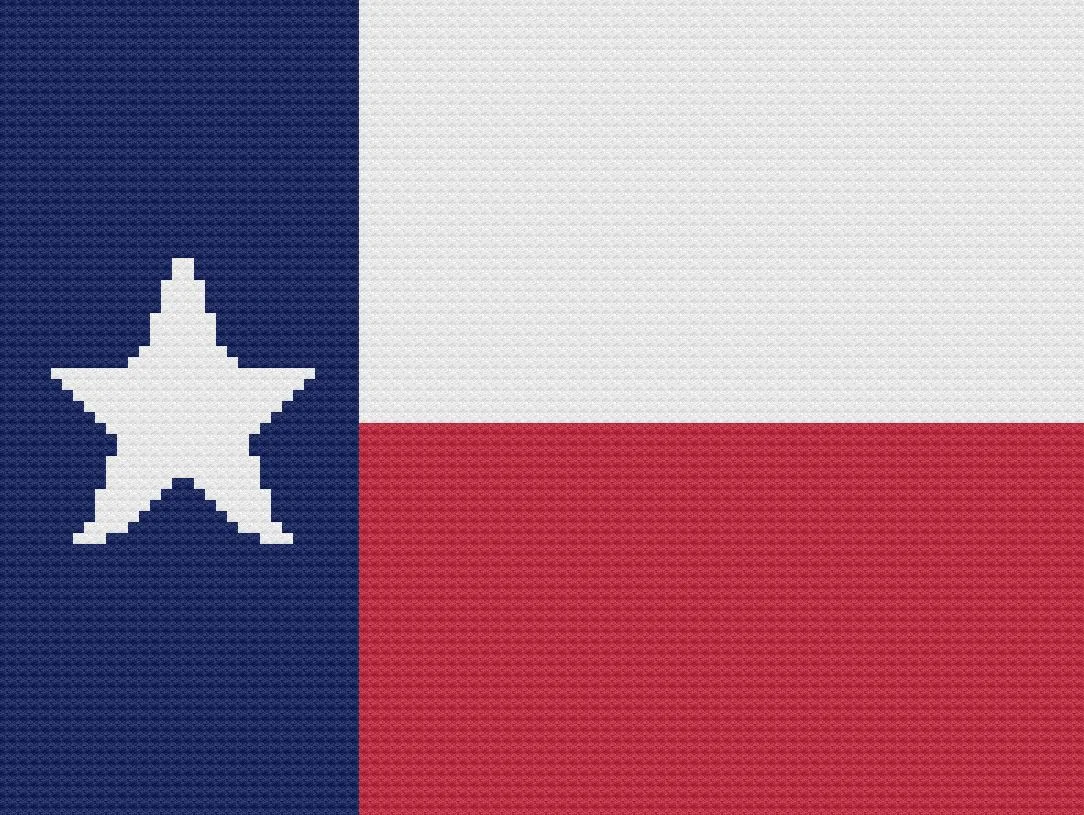 Texas Flag Afghan, C2C Crochet Pattern, Written Row by Row, Color Counts, Instant Download, C2C Graph, C2C Pattern, Graphgan Pattern, Corner to Corner, Graphgan, Crochet Pattern