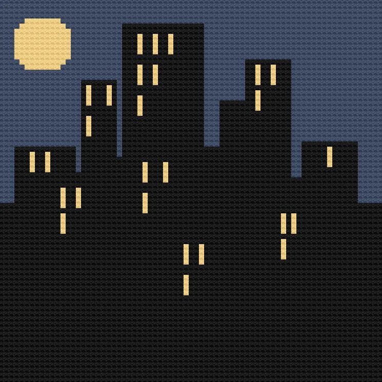 Nighttime Afghan, C2C Crochet Pattern, Written Row by Row, Color Counts, Instant Download, C2C Graph, C2C Pattern, Graphgan Pattern, Corner to Corner, Graphgan, Crochet Pattern