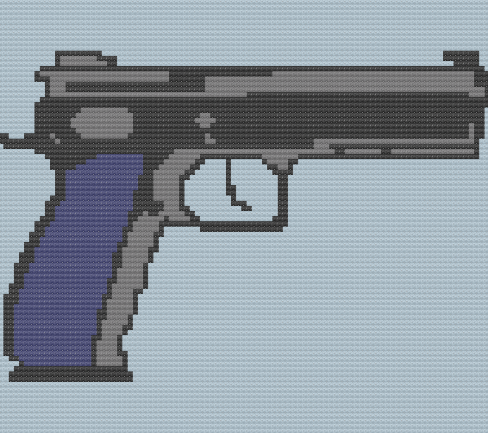 Pistol Afghan, C2C Crochet Pattern, Written Row by Row, Color Counts, Instant Download, C2C Graph, C2C Pattern, Graphgan Pattern, Corner to Corner, Graphgan, Crochet Pattern