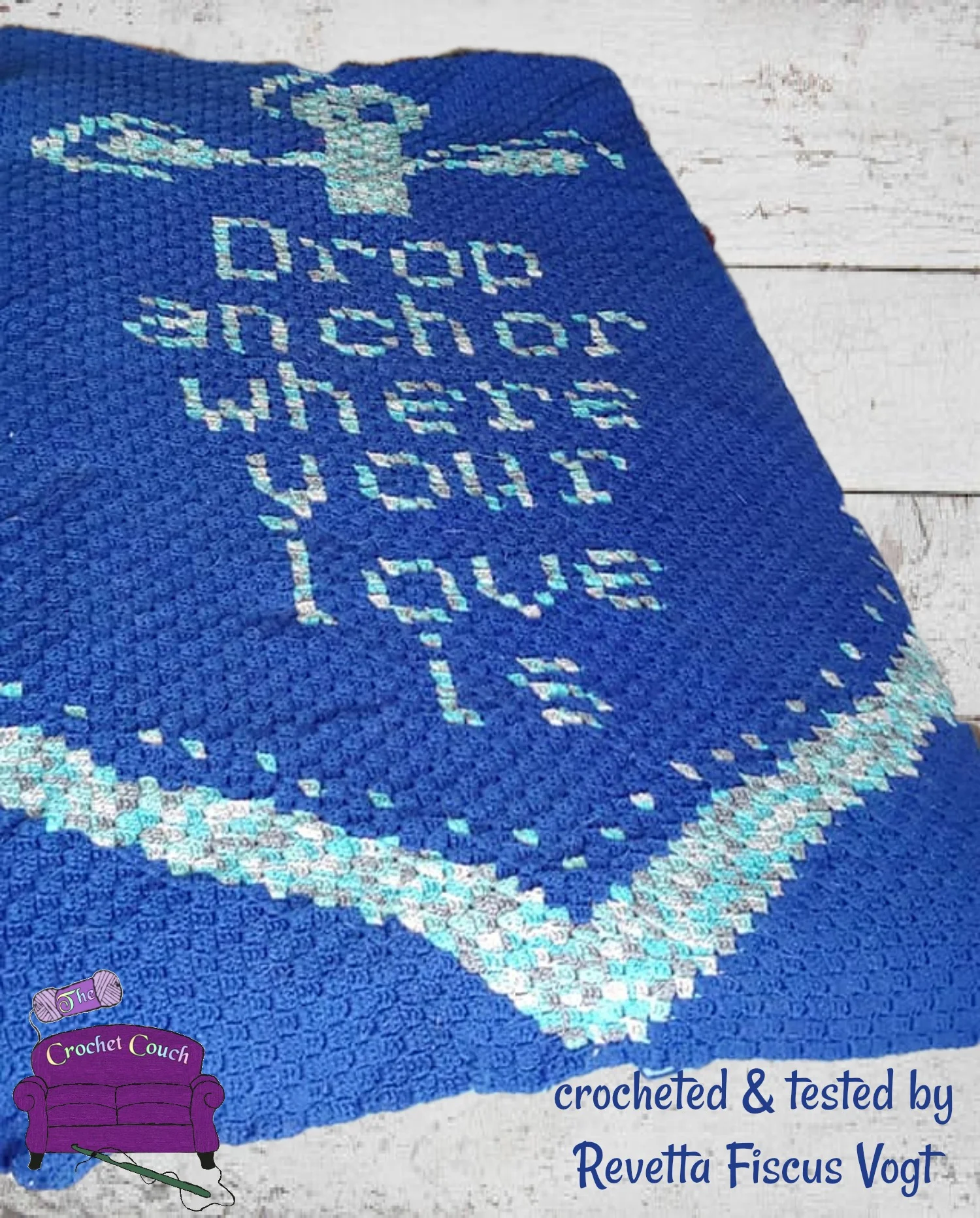 Drop Anchor Afghan, C2C Crochet Pattern, Written Row by Row, Color Counts, Instant Download, C2C Graph, C2C Pattern, Graphgan Pattern, Corner to Corner, Graphgan, Crochet Pattern