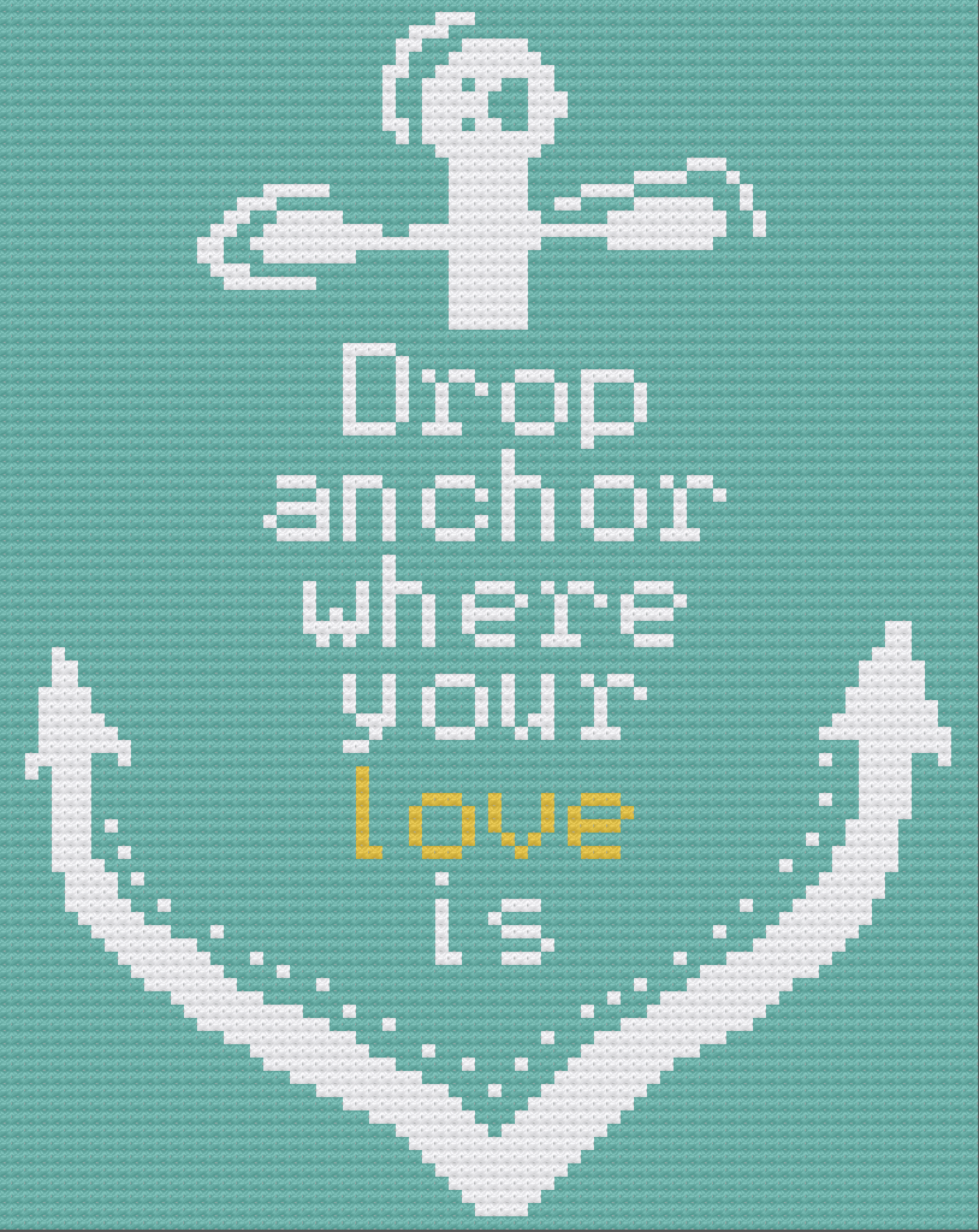 Drop Anchor Afghan, C2C Crochet Pattern, Written Row by Row, Color Counts, Instant Download, C2C Graph, C2C Pattern, Graphgan Pattern, Corner to Corner, Graphgan, Crochet Pattern