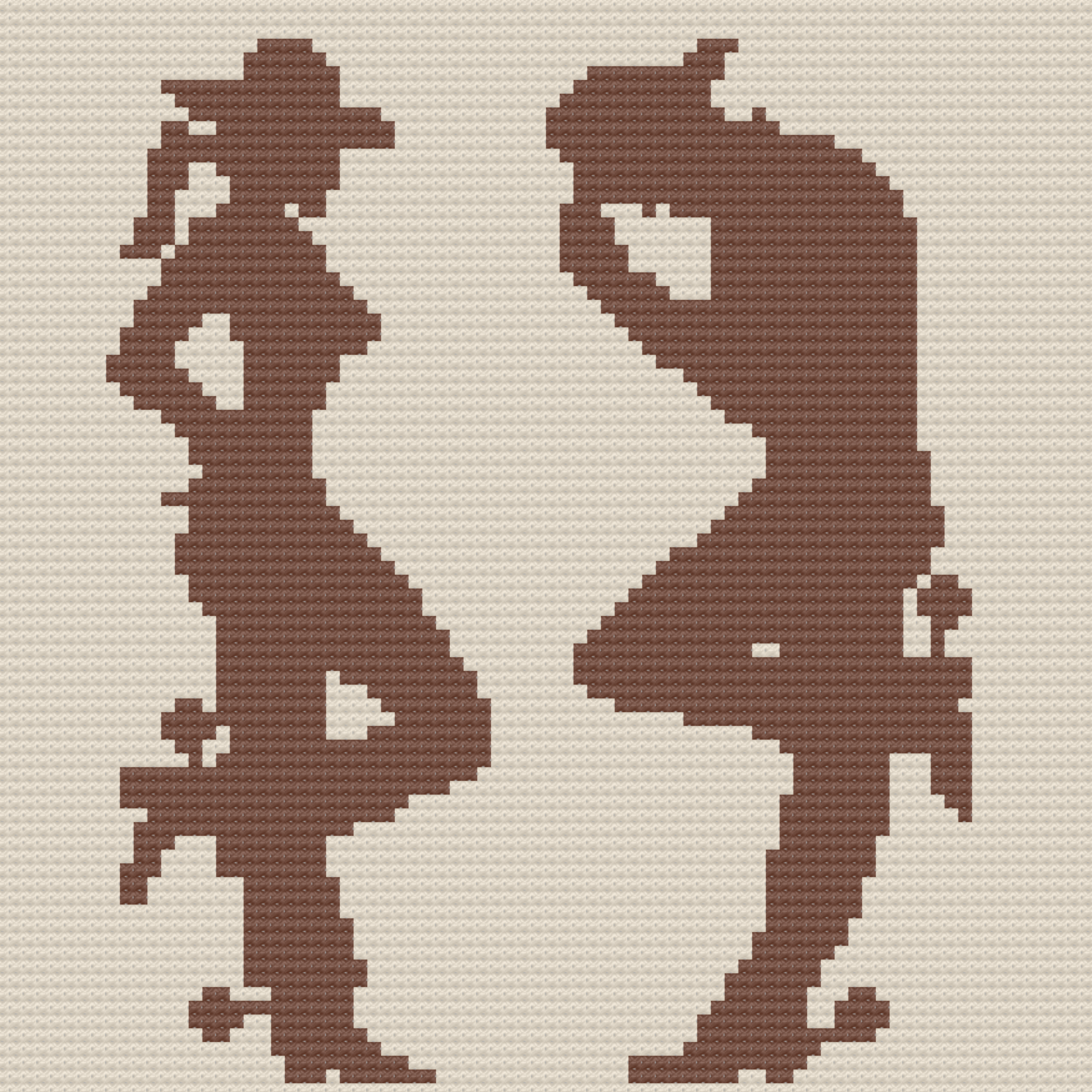 Cowgirl and Cowboy Silhouette Afghan, C2C Crochet Pattern, Written Row by Row, Color Counts, Instant Download, C2C Graph, C2C Pattern, Graphgan Pattern, Corner to Corner, Graphgan, Crochet Pattern