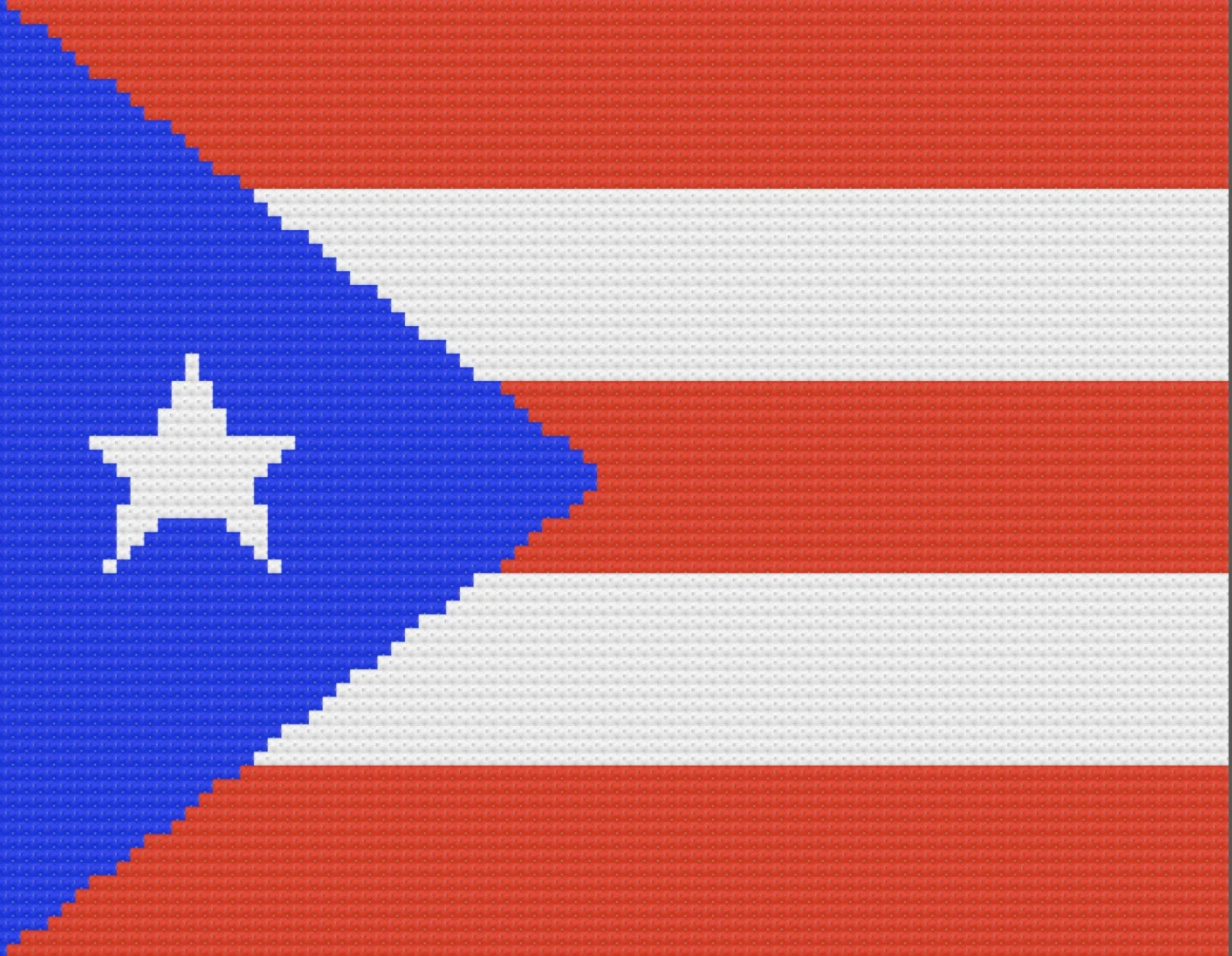 Puerto Rico Flag Afghan, C2C Crochet Pattern, Written Row by Row, Color Counts, Instant Download, C2C Graph, C2C Pattern, Graphgan Pattern, Corner to Corner, Graphgan, Crochet Pattern