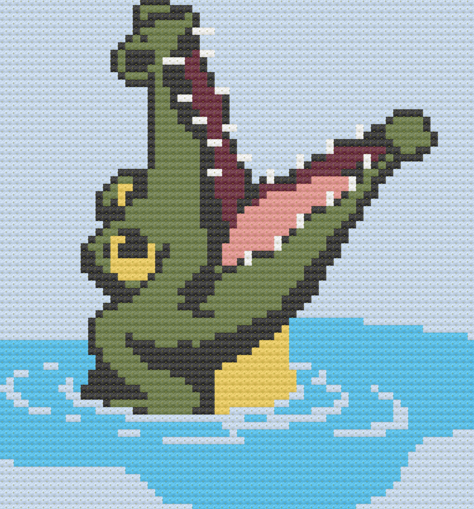 Alligator Kids Afghan, C2C Crochet Pattern, Written Row by Row, Color Counts, Instant Download, C2C Graph, C2C Pattern, Graphgan Pattern, Corner to Corner, Graphgan, Crochet Pattern