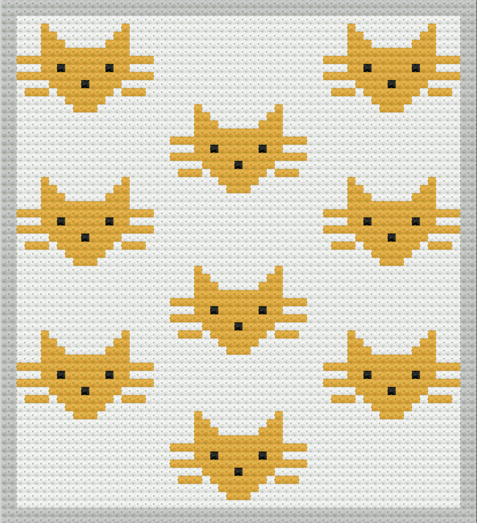 Cat Faces Kids Afghan, C2C Crochet Pattern, Written Row by Row, Color Counts, Instant Download, C2C Graph, C2C Pattern, Graphgan Pattern, Corner to Corner, Graphgan, Crochet Pattern