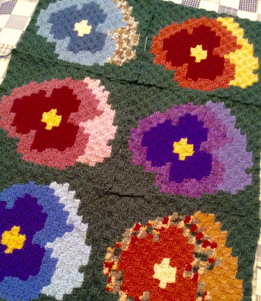 Pansy Afghan, C2C Crochet Pattern, Written Row by Row, Color Counts, Instant Download, C2C Graph, C2C Pattern, Graphgan Pattern, Corner to Corner, Graphgan, Crochet Pattern