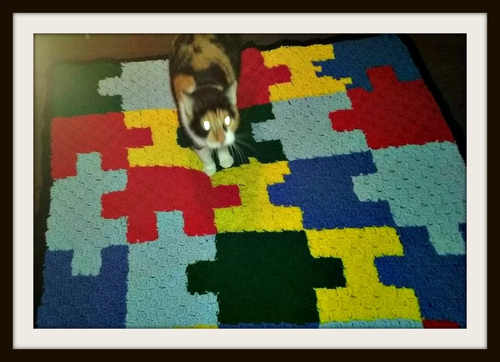 Puzzle Piece Throw, C2C Crochet Pattern