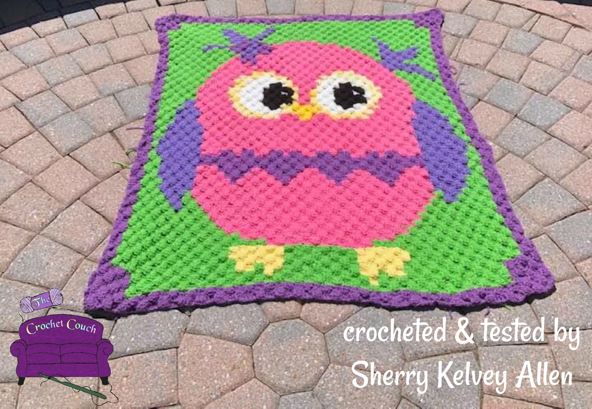 Owl Kids Afghan, C2C Crochet Pattern