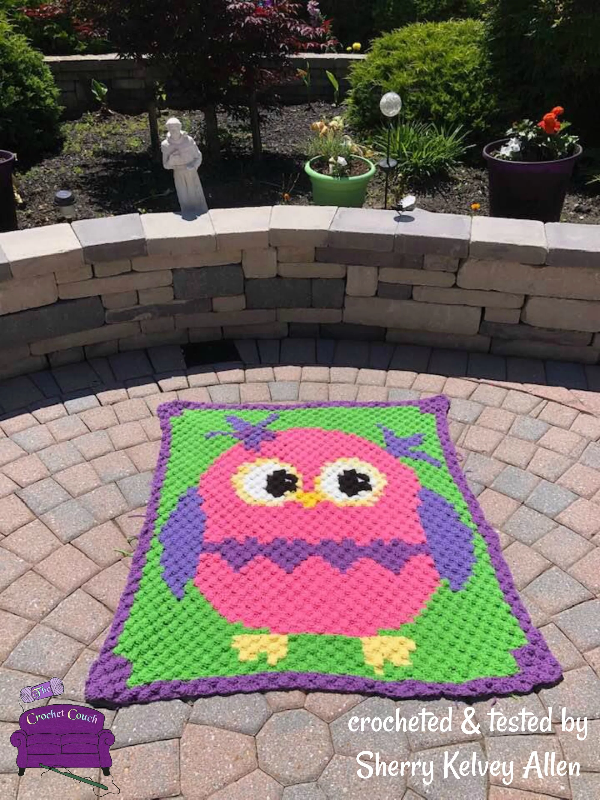 Owl Kids Afghan, C2C Crochet Pattern