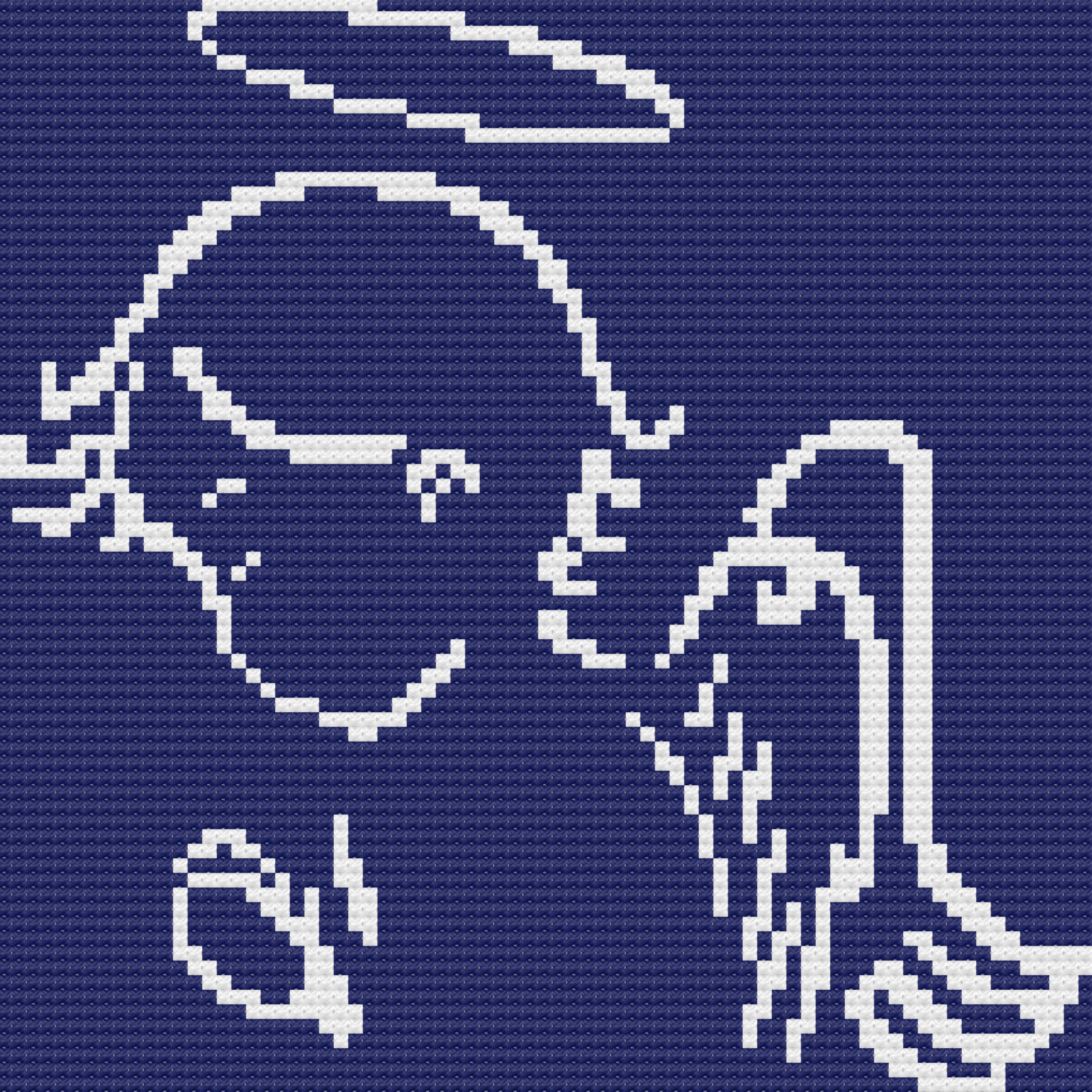 Angel Baby Silhouette Afghan, C2C Crochet Pattern, Written Row by Row, Color Counts, Instant Download, C2C Graph, C2C Pattern, Graphgan Pattern, Corner to Corner, Graphgan, Crochet Pattern