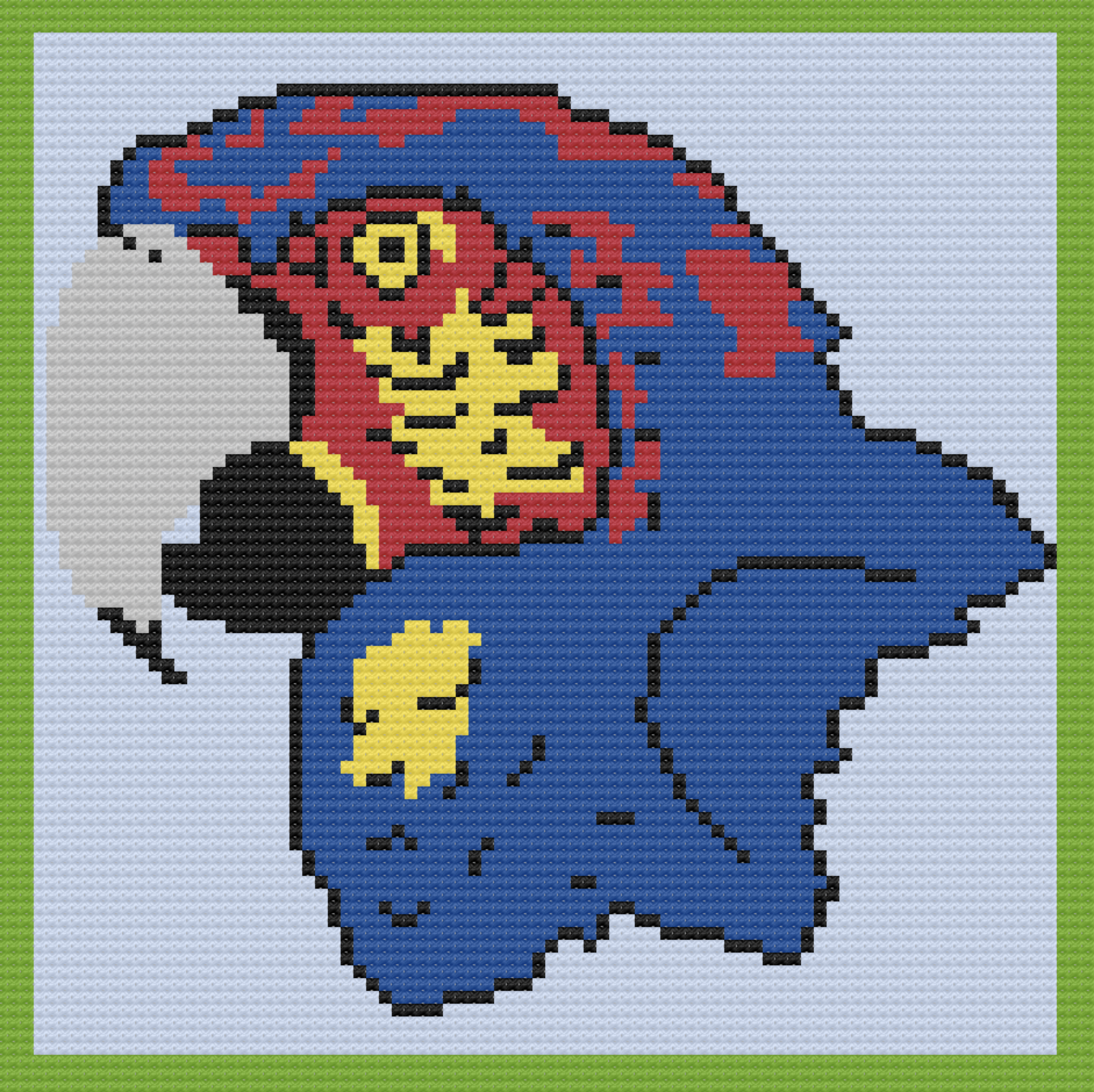 Macaw Afghan, C2C Crochet Pattern, Written Row by Row, Color Counts, Instant Download, C2C Graph, C2C Pattern, Graphgan Pattern, Corner to Corner, Graphgan, Crochet Pattern