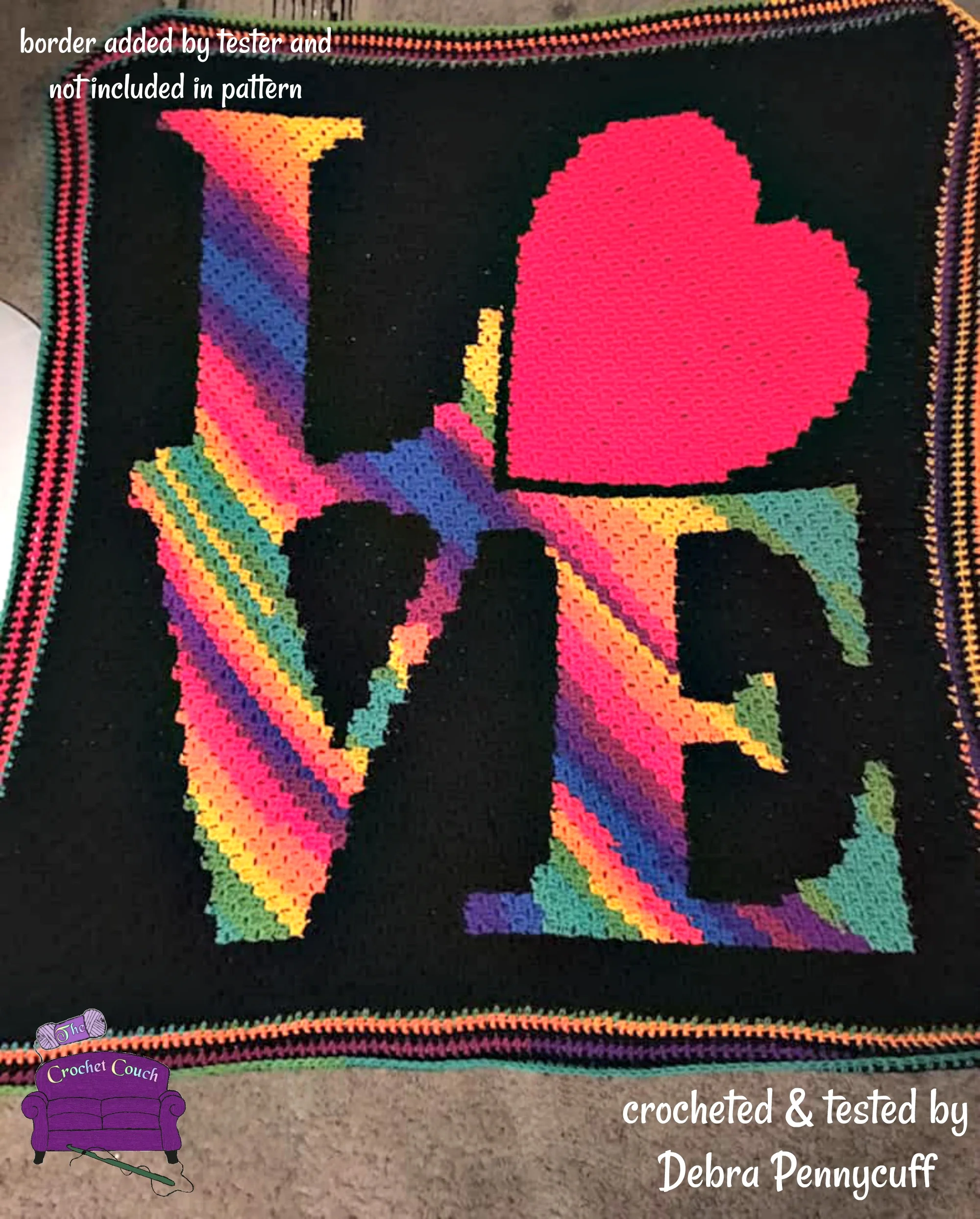 Love Afghan, C2C Crochet Pattern