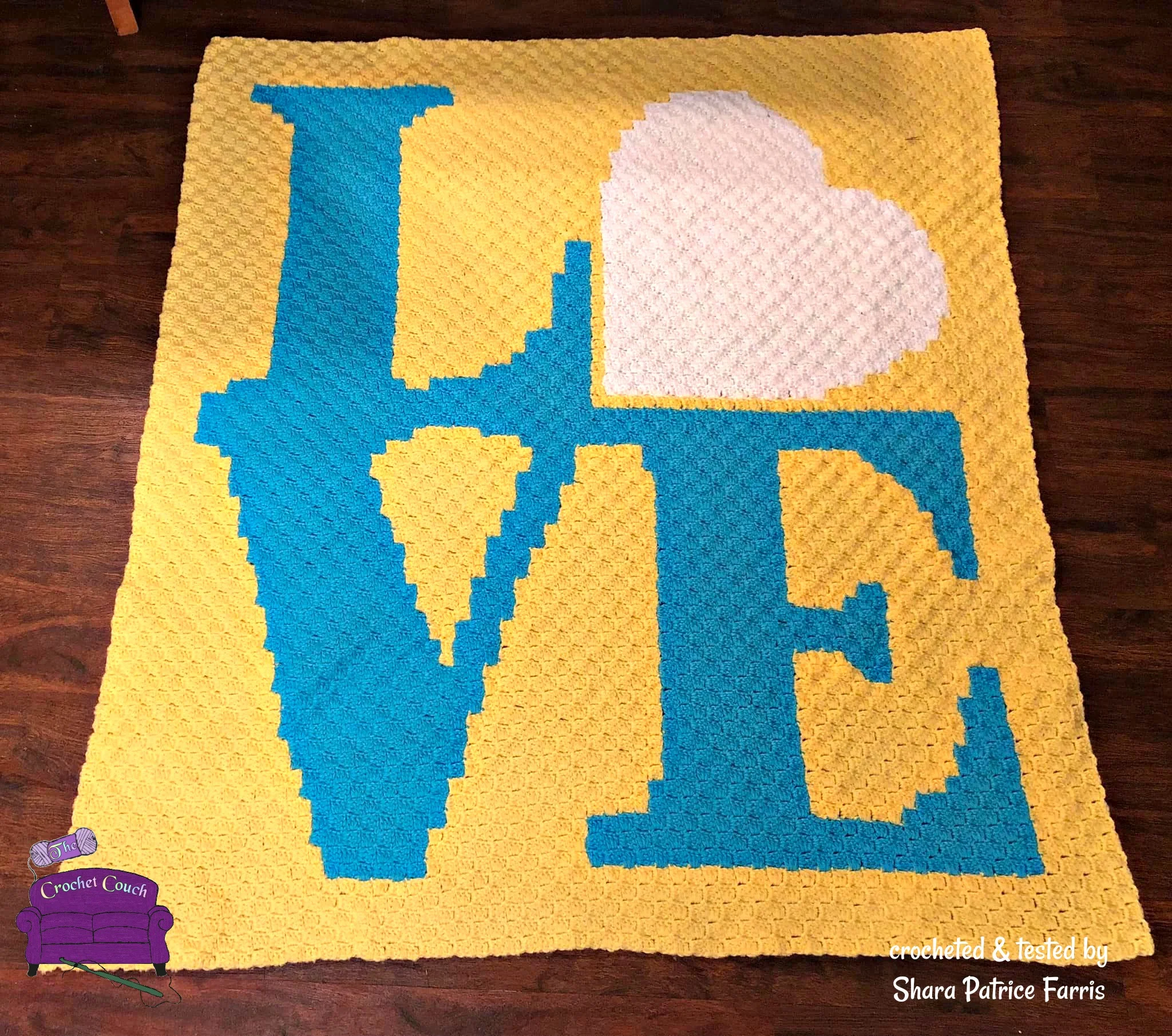 Love Afghan, C2C Crochet Pattern