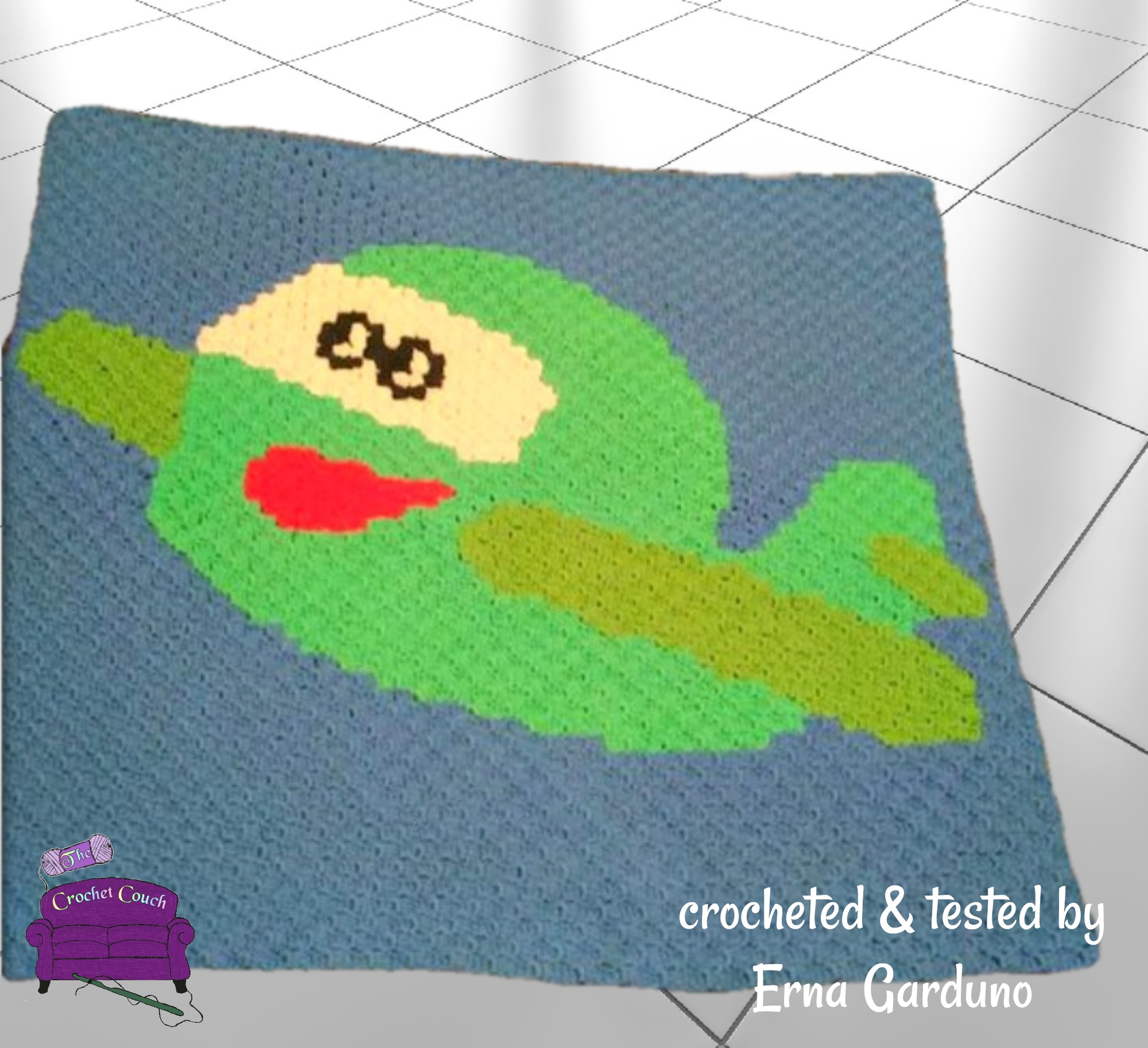 Airplane Kids Afghan, C2C Crochet Pattern