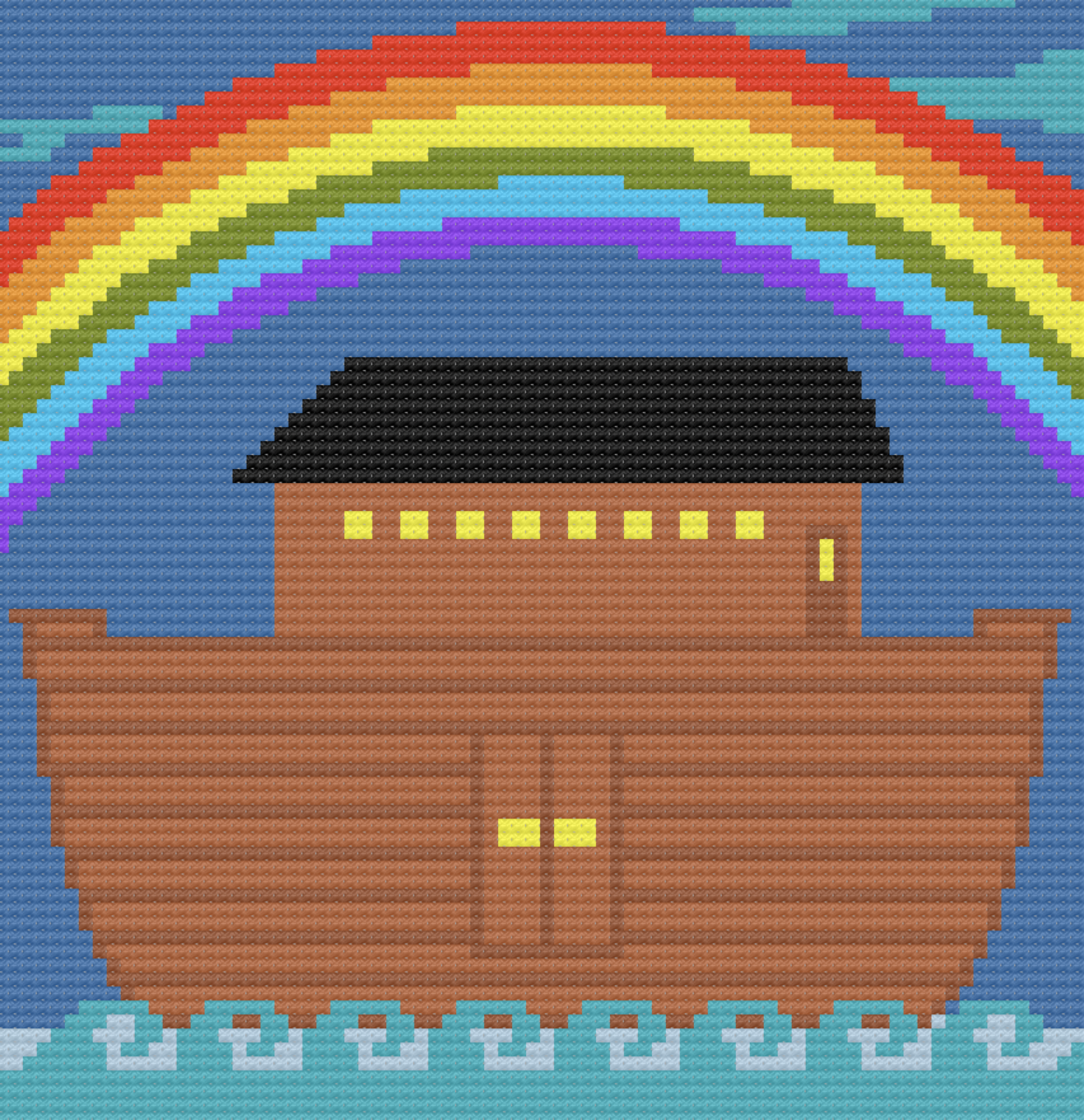 Noah’s Ark Kids Afghan, C2C Crochet Pattern, Written Row by Row, Color Counts, Instant Download, C2C Graph, C2C Pattern, Graphgan Pattern, Corner to Corner, Graphgan, Crochet Pattern