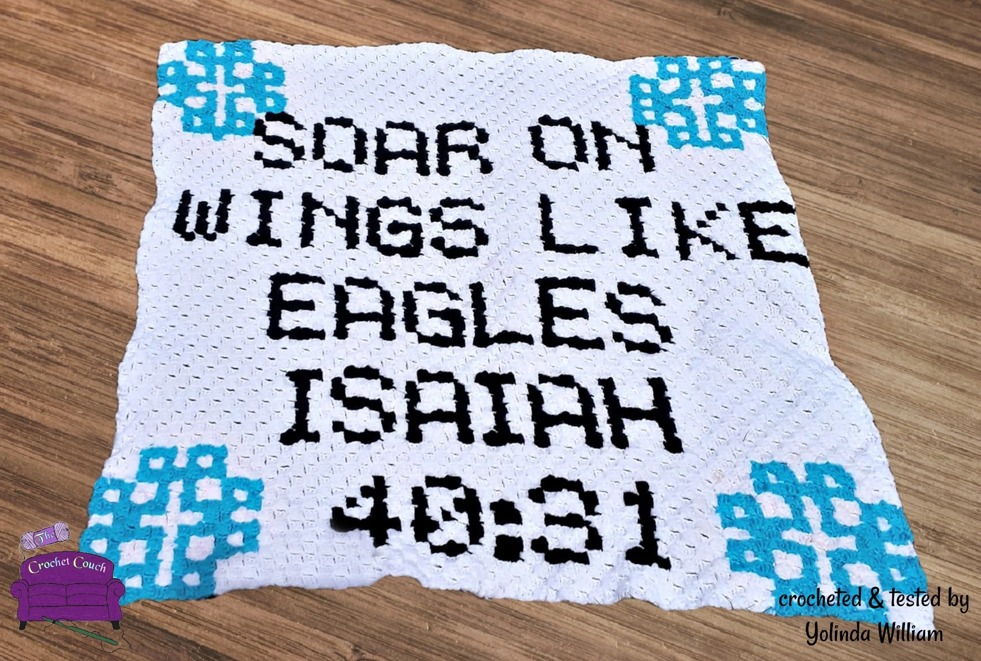 Isaiah 40:13 Afghan, C2C Crochet Pattern