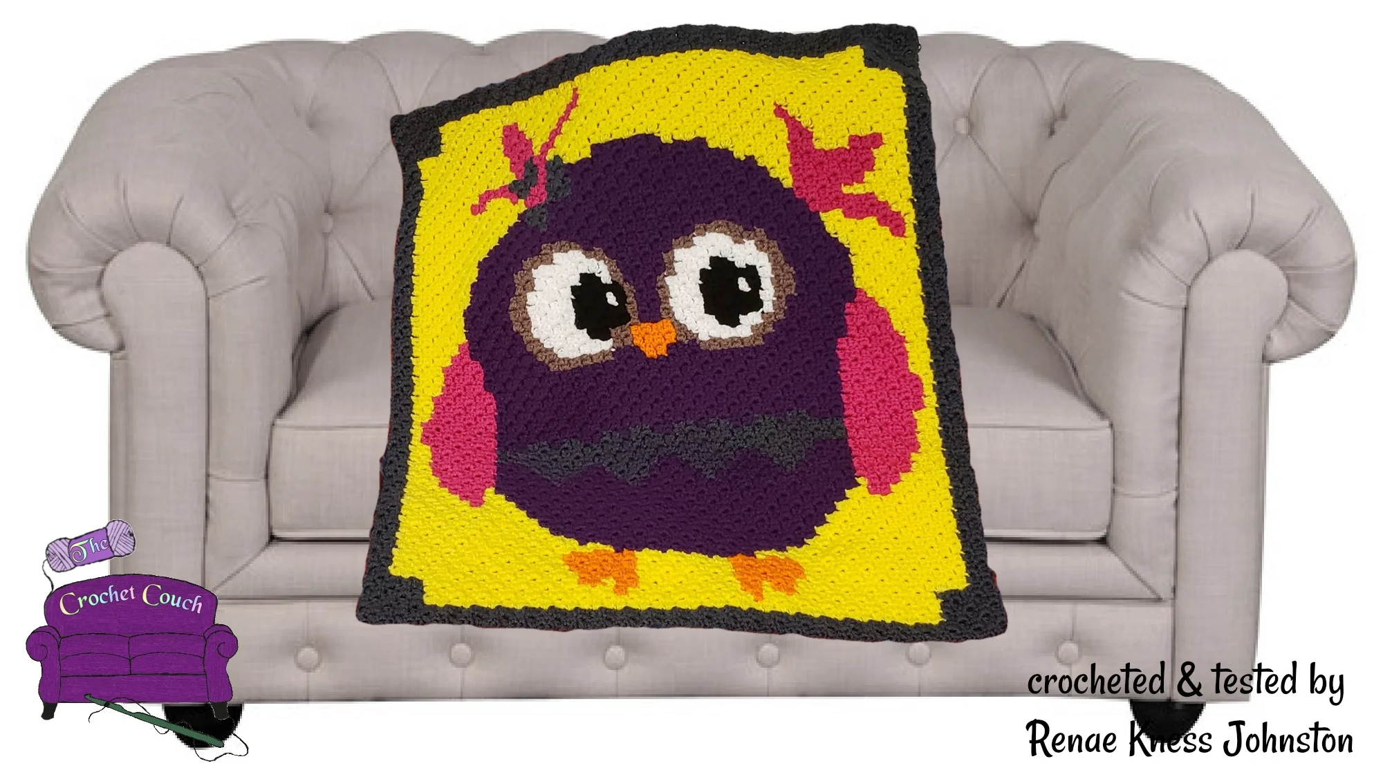 Owl Kids Afghan, C2C Crochet Pattern