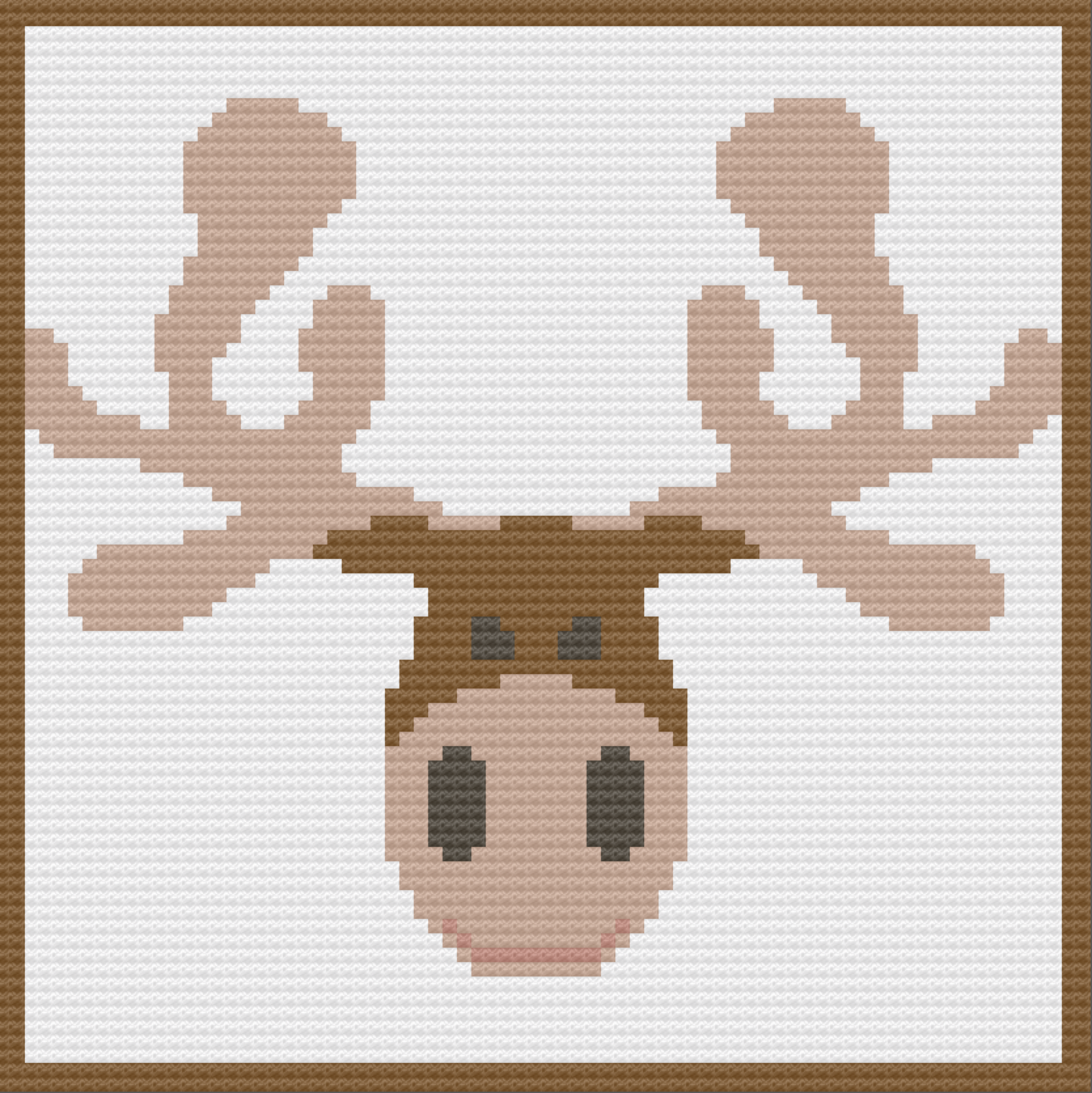 Moose Head Afghan, C2C Crochet Pattern, Written Row by Row, Color Counts, Instant Download, C2C Graph, C2C Pattern, Graphgan Pattern, Corner to Corner, Graphgan, Crochet Pattern
