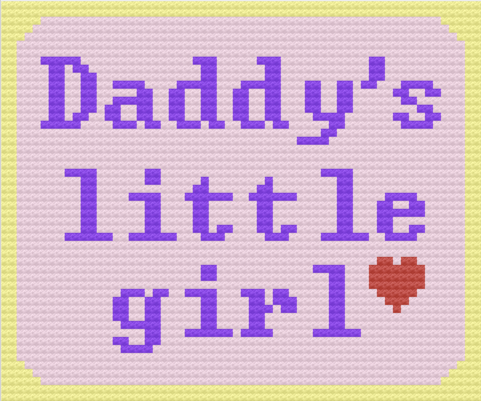 Daddy’s Little Girl Afghan, C2C Crochet Pattern, Written Row by Row, Color Counts, Instant Download, C2C Graph, C2C Pattern, Graphgan Pattern, Corner to Corner, Graphgan, Crochet Pattern