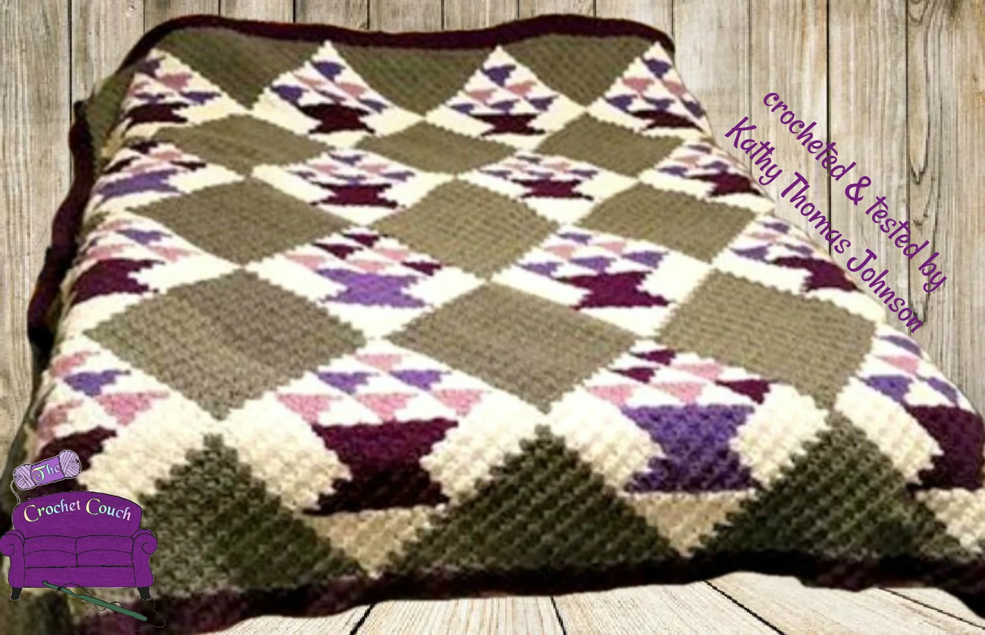 Quilt Baskets Afghan, C2C Crochet Pattern
