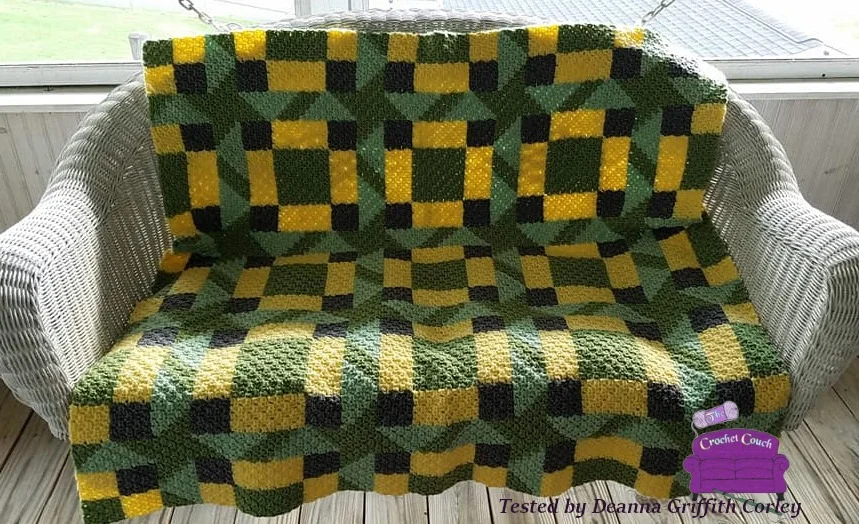 Melissa Quilt Afghan, C2C Crochet Pattern