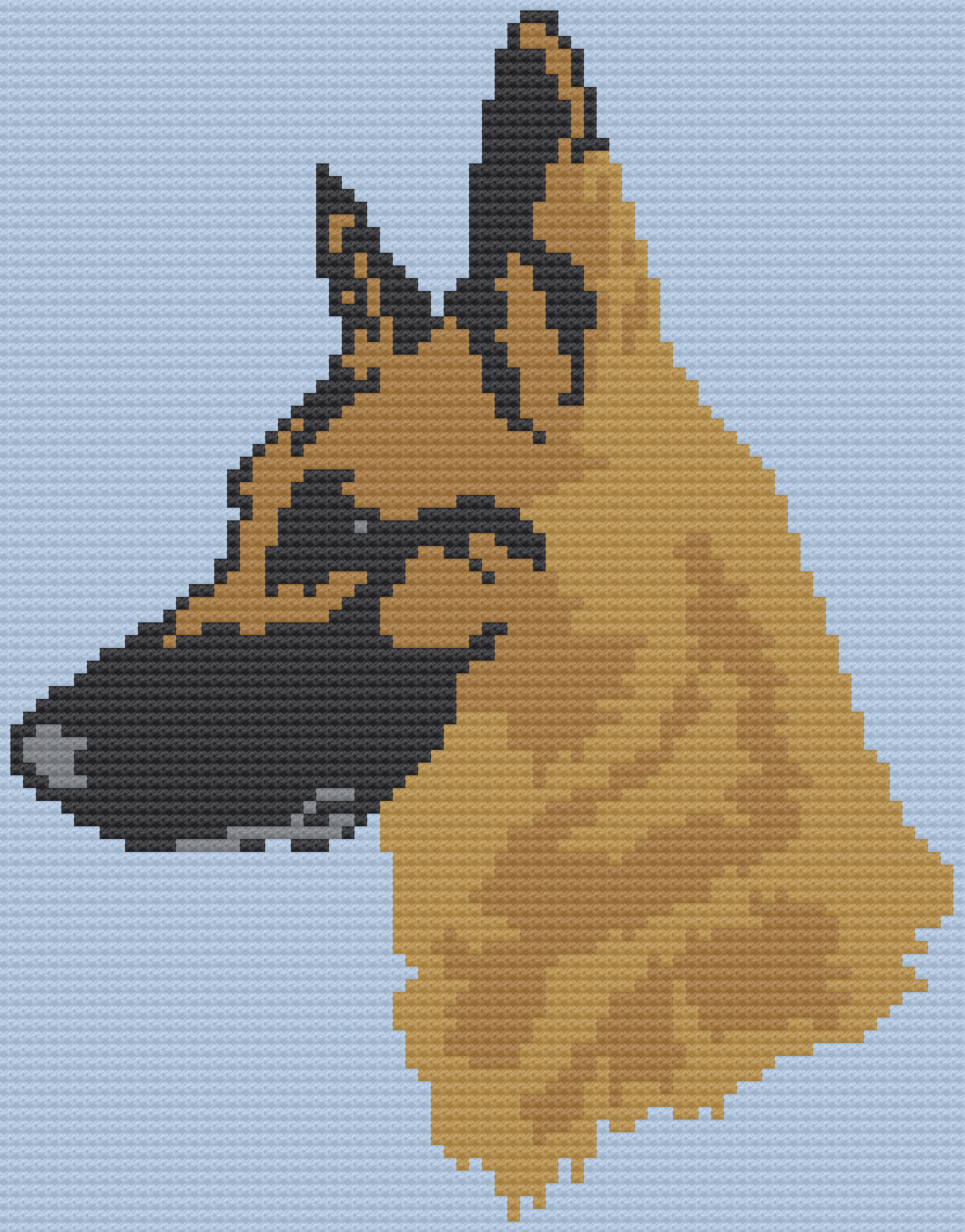 Belgian Malinois Afghan, C2C Crochet Pattern, Written Row by Row, Color Counts, Instant Download, C2C Graph, C2C Pattern, Graphgan Pattern, Corner to Corner, Graphgan, Crochet Pattern