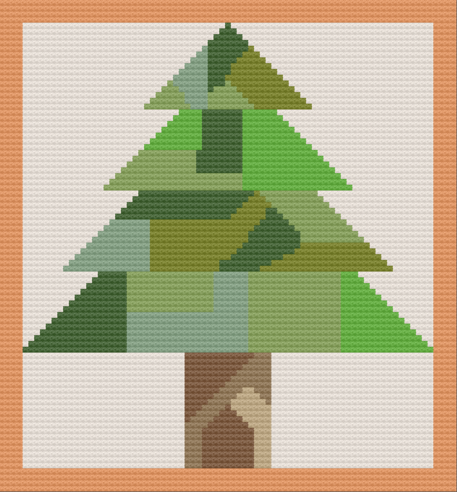 Quilted Patchwork Pine Afghan, C2C Crochet Pattern, Written Row by Row, Color Counts, Instant Download, C2C Graph, C2C Pattern, Graphgan Pattern, Corner to Corner, Graphgan, Crochet Pattern