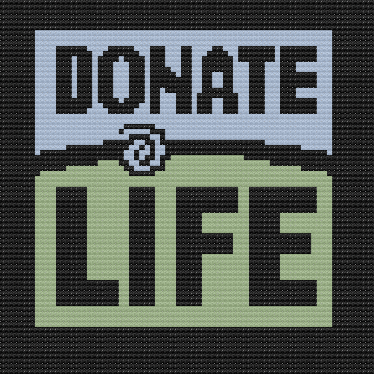 Donate Life Afghan, C2C Crochet Pattern