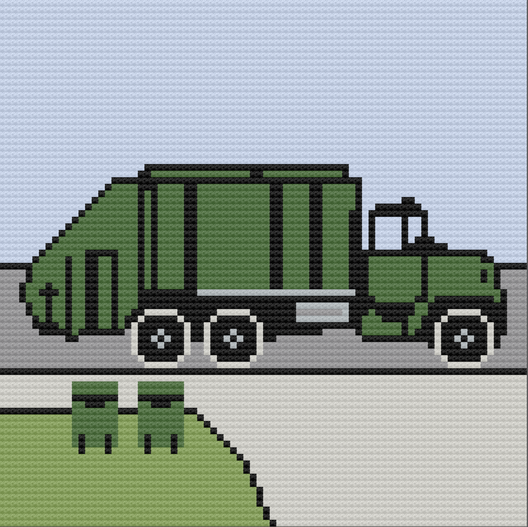 Garbage Truck Afghan, C2C Crochet Pattern, Written Row by Row, Color Counts, Instant Download, C2C Graph, C2C Pattern, Graphgan Pattern, Corner to Corner, Graphgan, Crochet Pattern