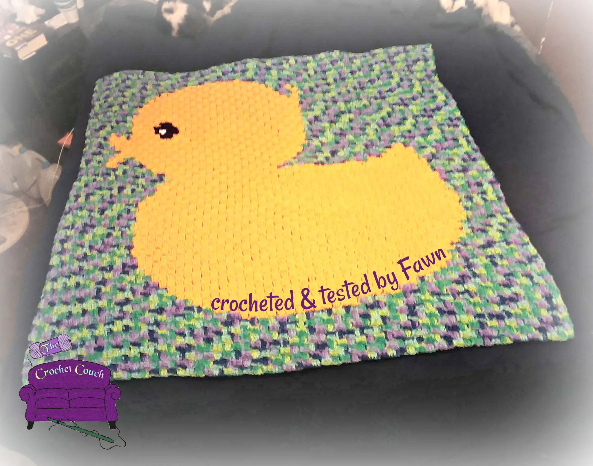 Rubber Duck Baby Afghan, C2C Crochet Pattern