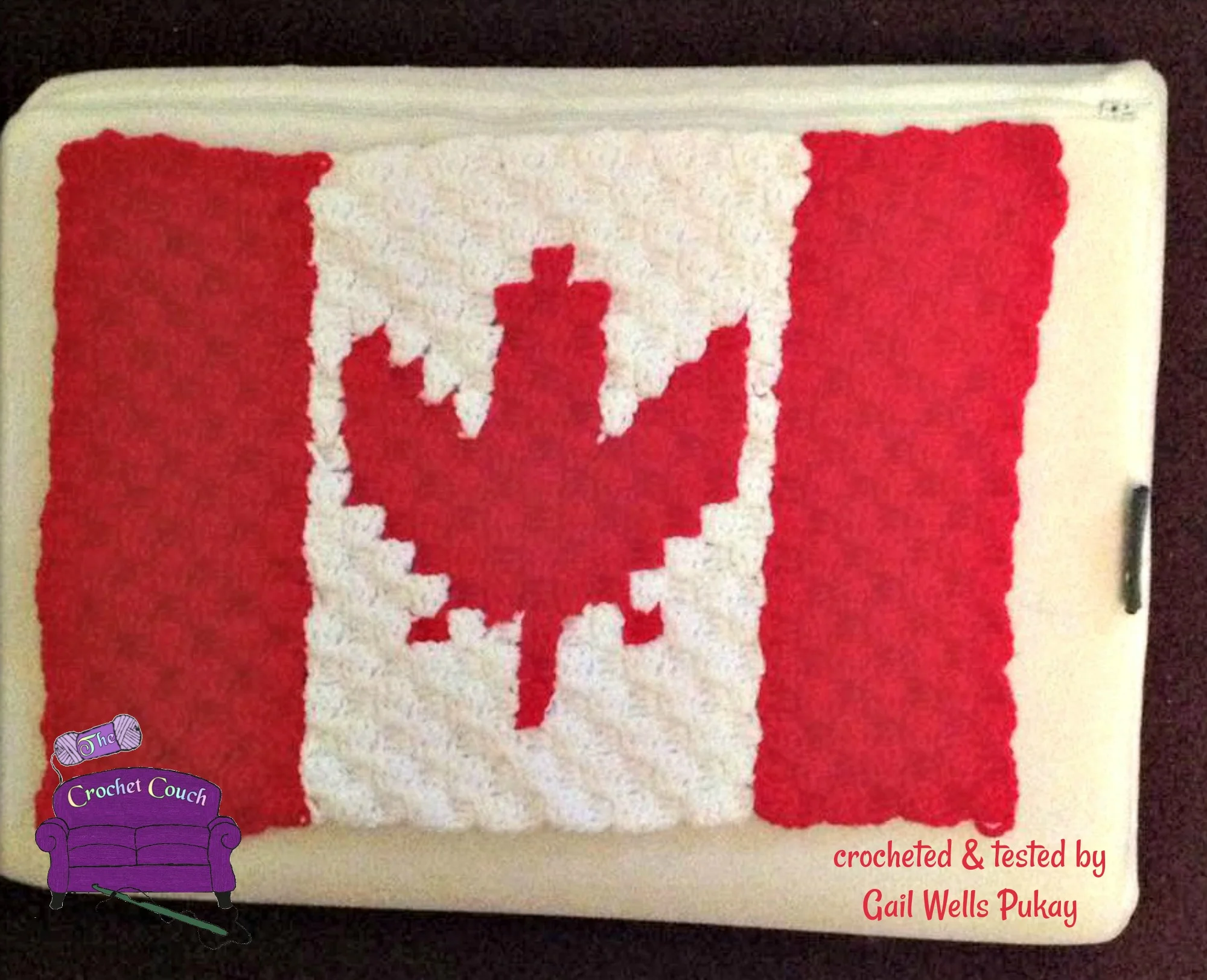 Canadian Flag Placemat, C2C Crochet Pattern