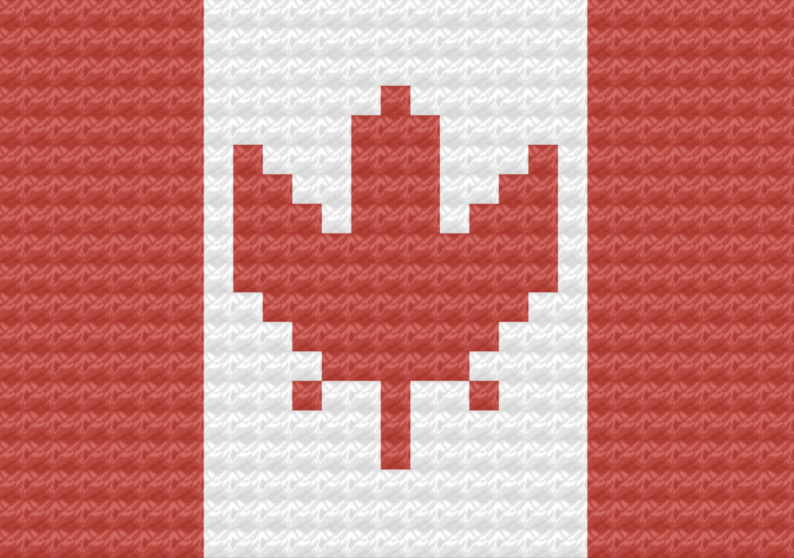 Canadian Flag Placemat, C2C Crochet Pattern
