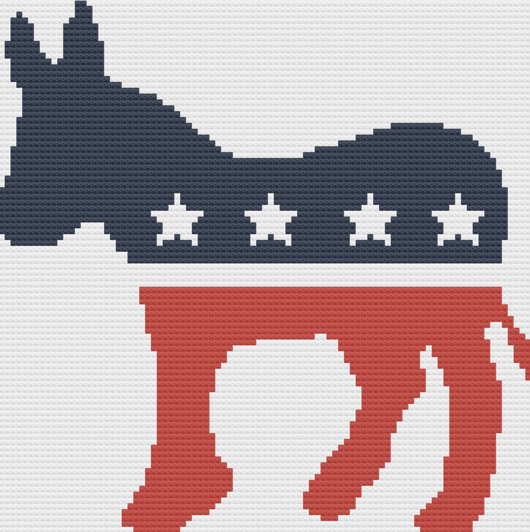 Democrat Donkey Afghan, C2C Crochet Pattern