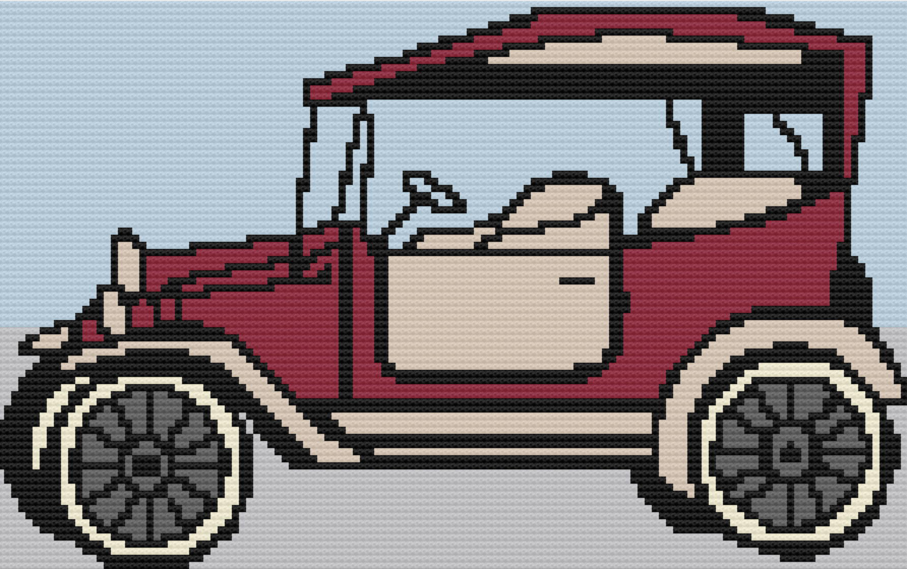 Antique Car Afghan, Mini C2C Crochet Pattern, Written Row by Row, Color Counts, Instant Download, C2C Graph, C2C Pattern, Graphgan Pattern, Corner to Corner, Graphgan, Crochet Pattern, Crochet Couch