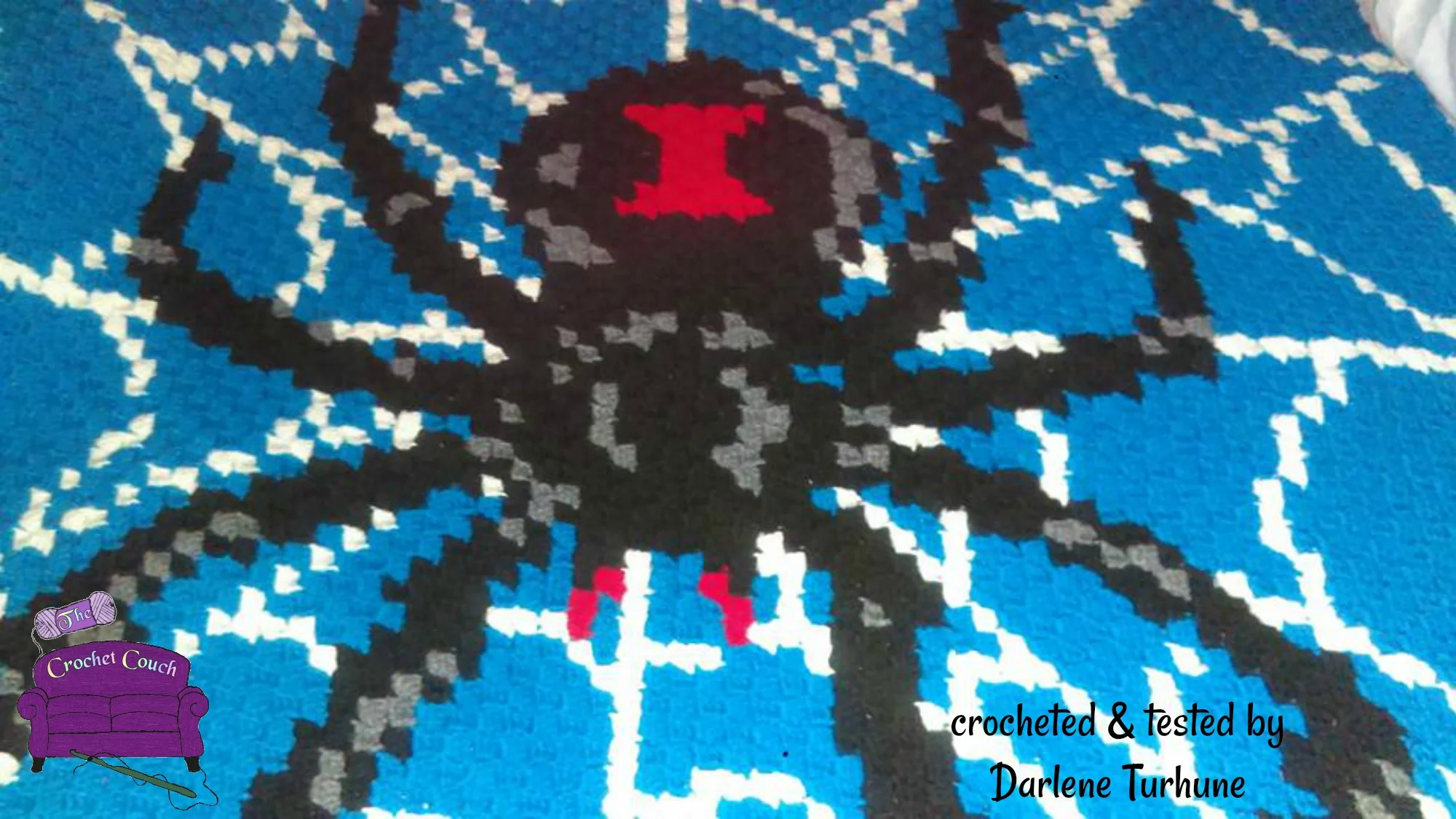 Black Widow Afghan, C2C Crochet Pattern, Written Row by Row, Color Counts, Instant Download, C2C Graph, C2C Pattern, Graphgan Pattern, Corner to Corner, Graphgan, Crochet Pattern, Crochet Couch