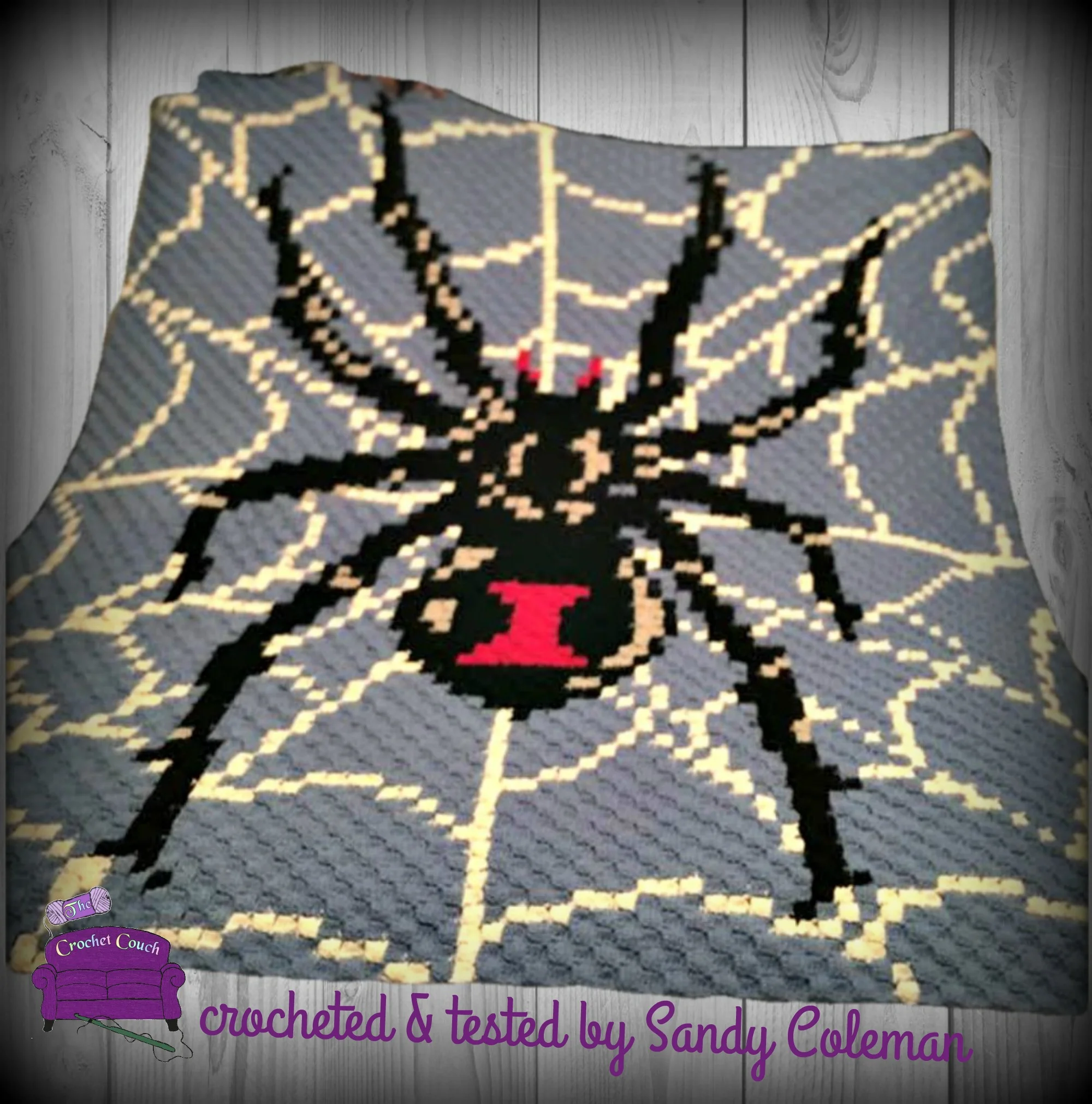 Black Widow Afghan, C2C Crochet Pattern, Written Row by Row, Color Counts, Instant Download, C2C Graph, C2C Pattern, Graphgan Pattern, Corner to Corner, Graphgan, Crochet Pattern, Crochet Couch